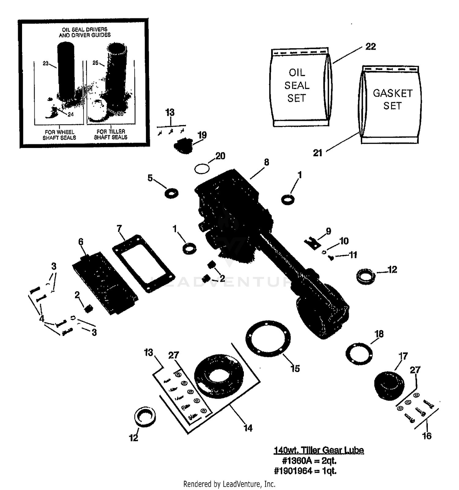TRANSMISSION HOUSING & SEALS/GASKET