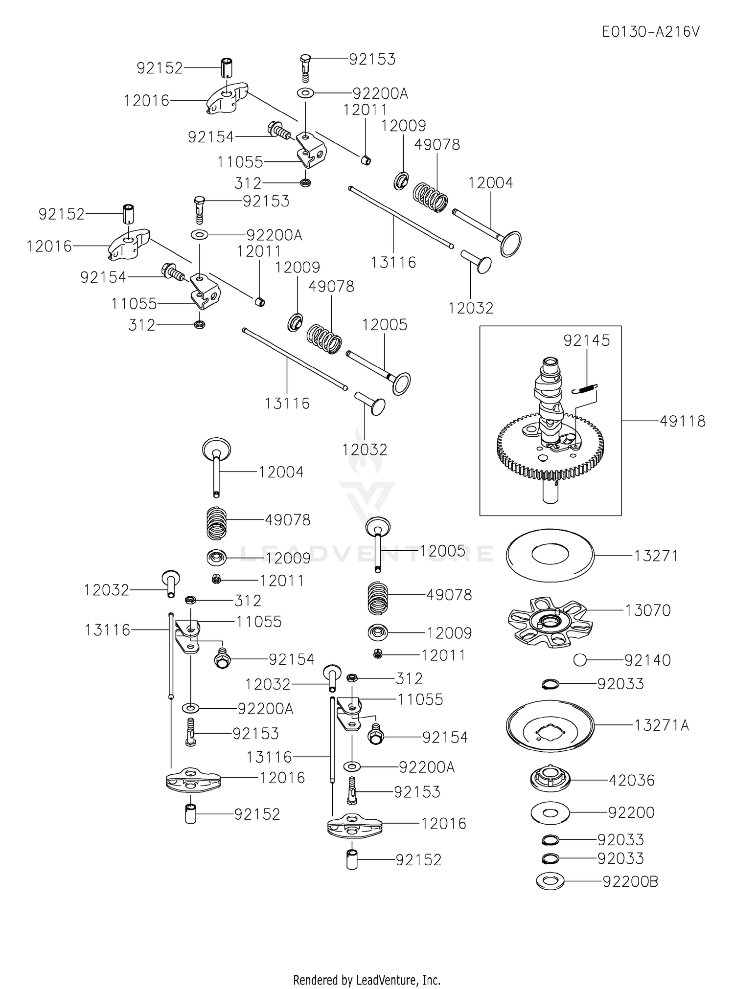 FS481V-CS33 VALVE & CAMSHAFT