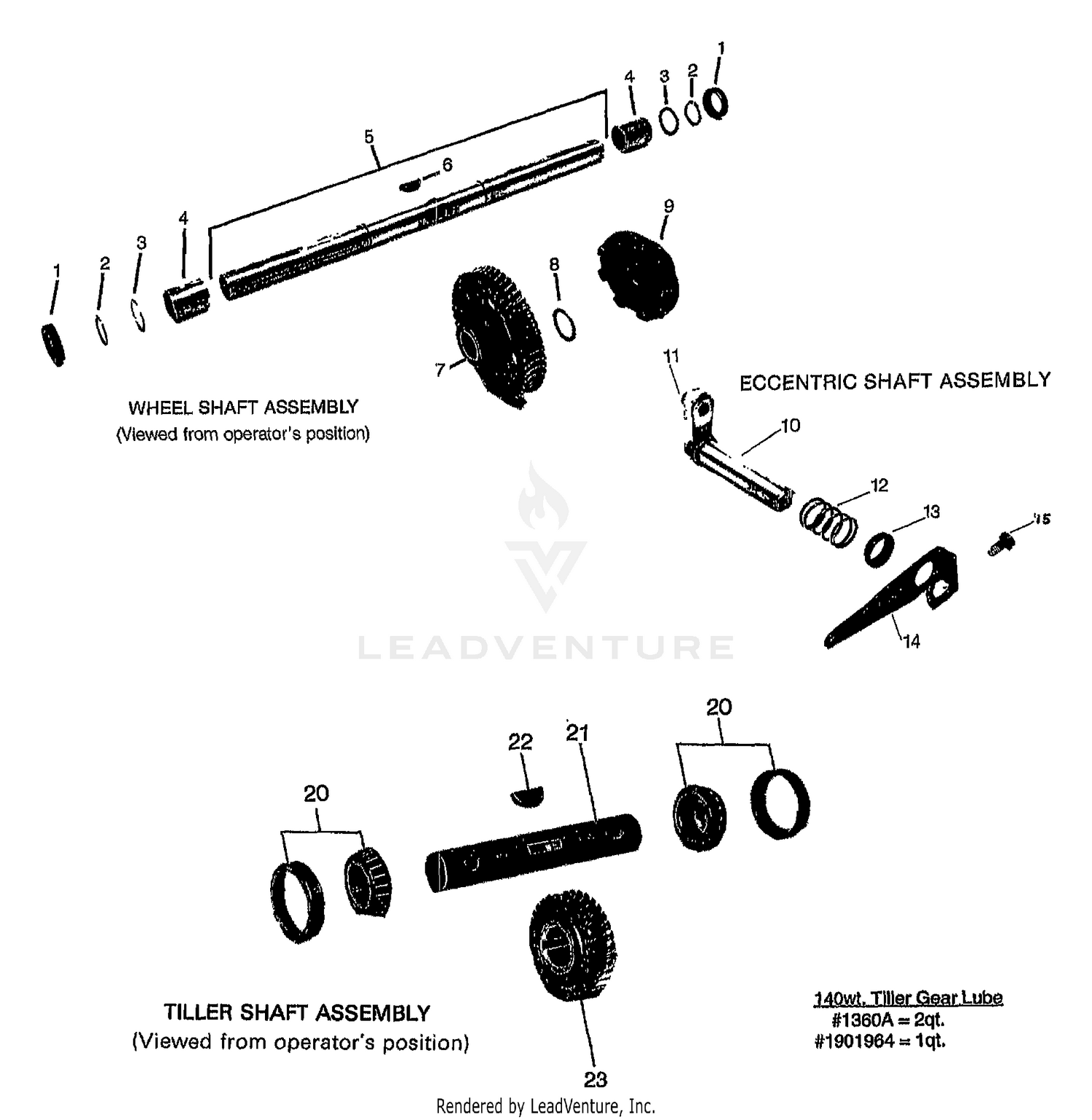 WHEEL & TILLER SHAFT ASSEMBLIES