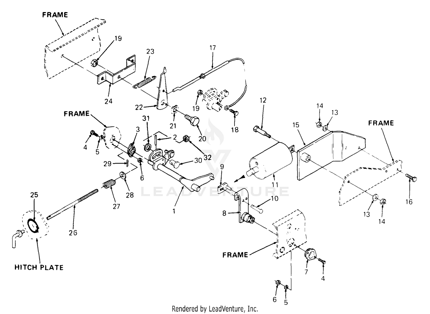 Implement Lift & Down Stop Rod