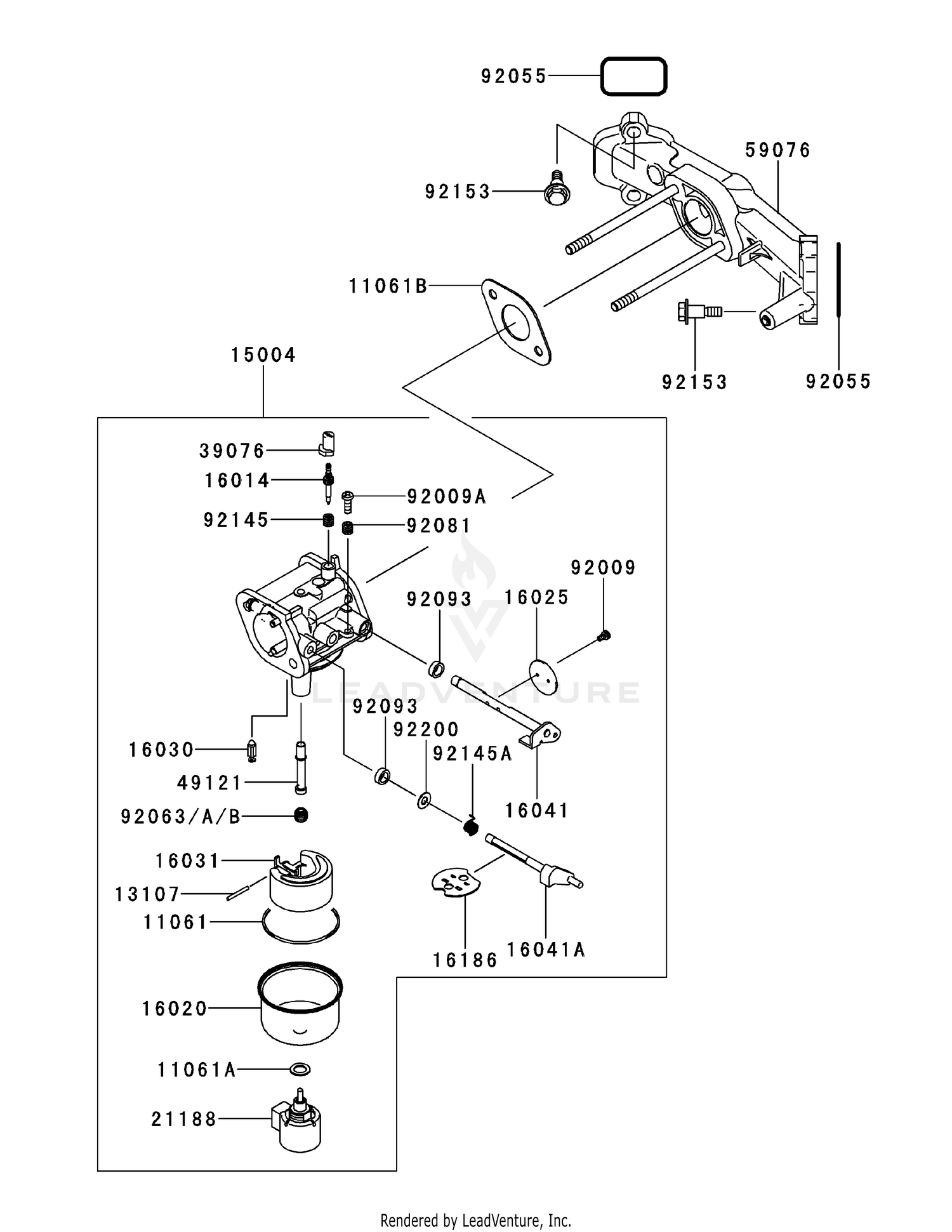 Cub Cadet XT2 LX42 KW Tractor 2015 Carb 13WGA1CS210 2015 Kawasaki FR600V AS06 Carburetor