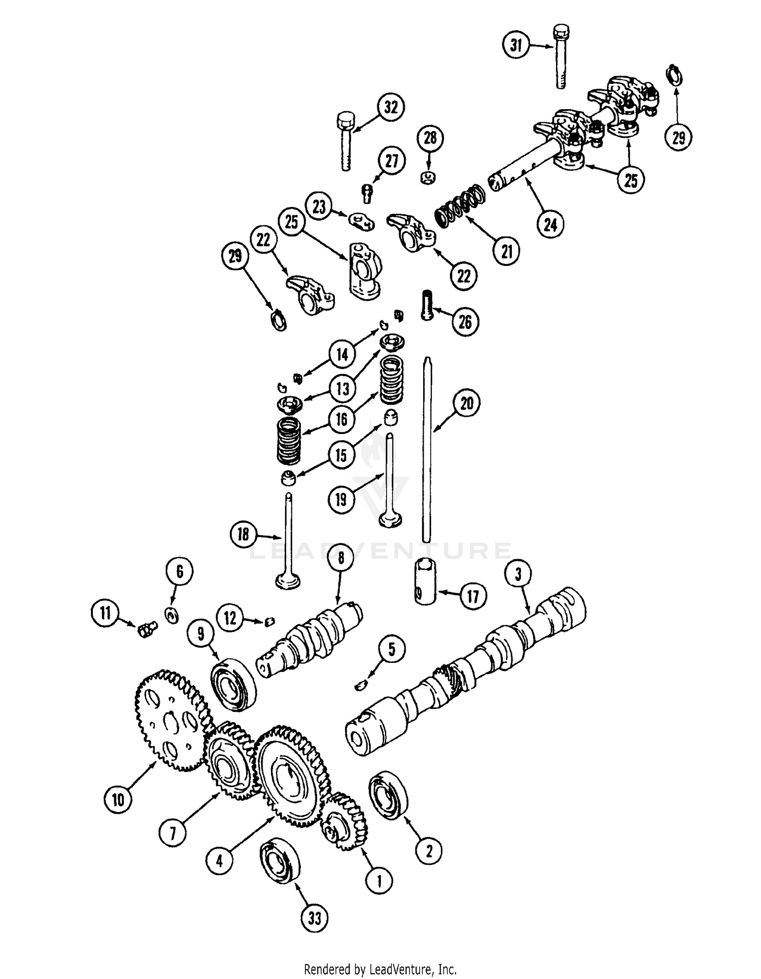 Timing Parts 30HP Engine 7305 S/N 23070 & Up