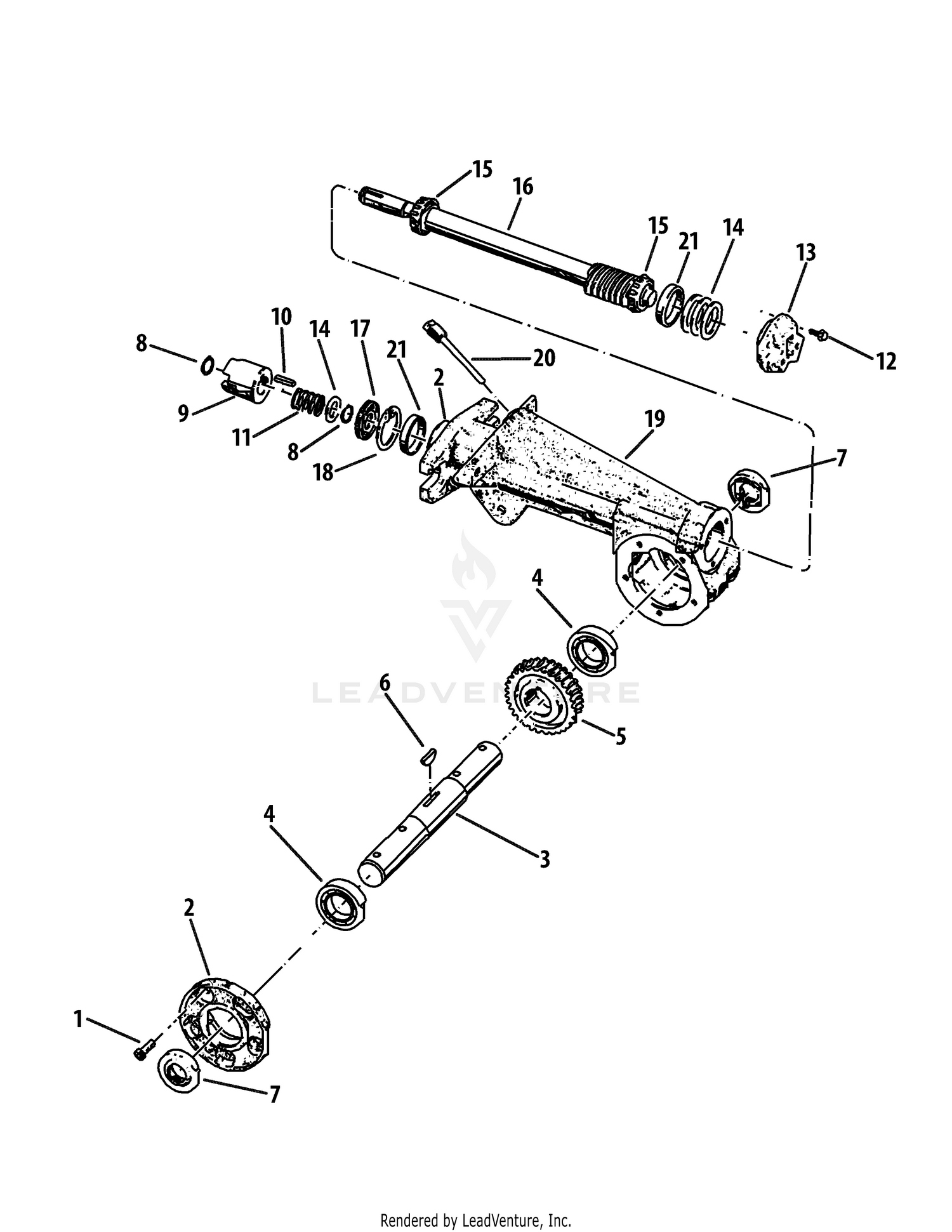 Tiller Shaft Assembly