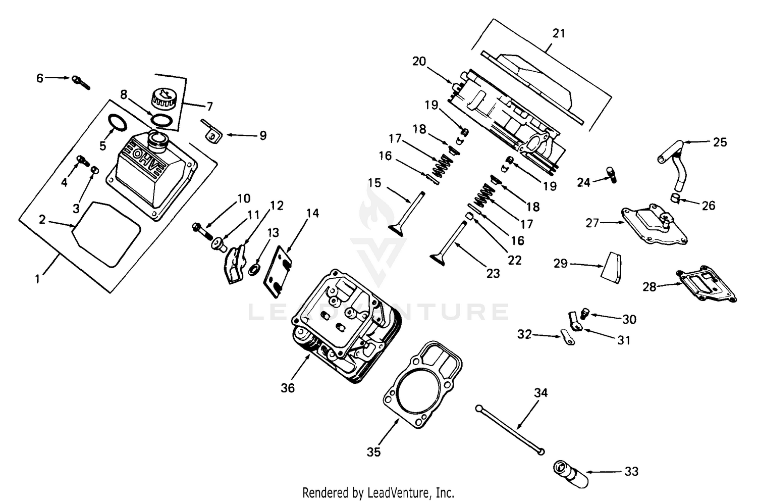 Cylinder Head, Valves & Breather