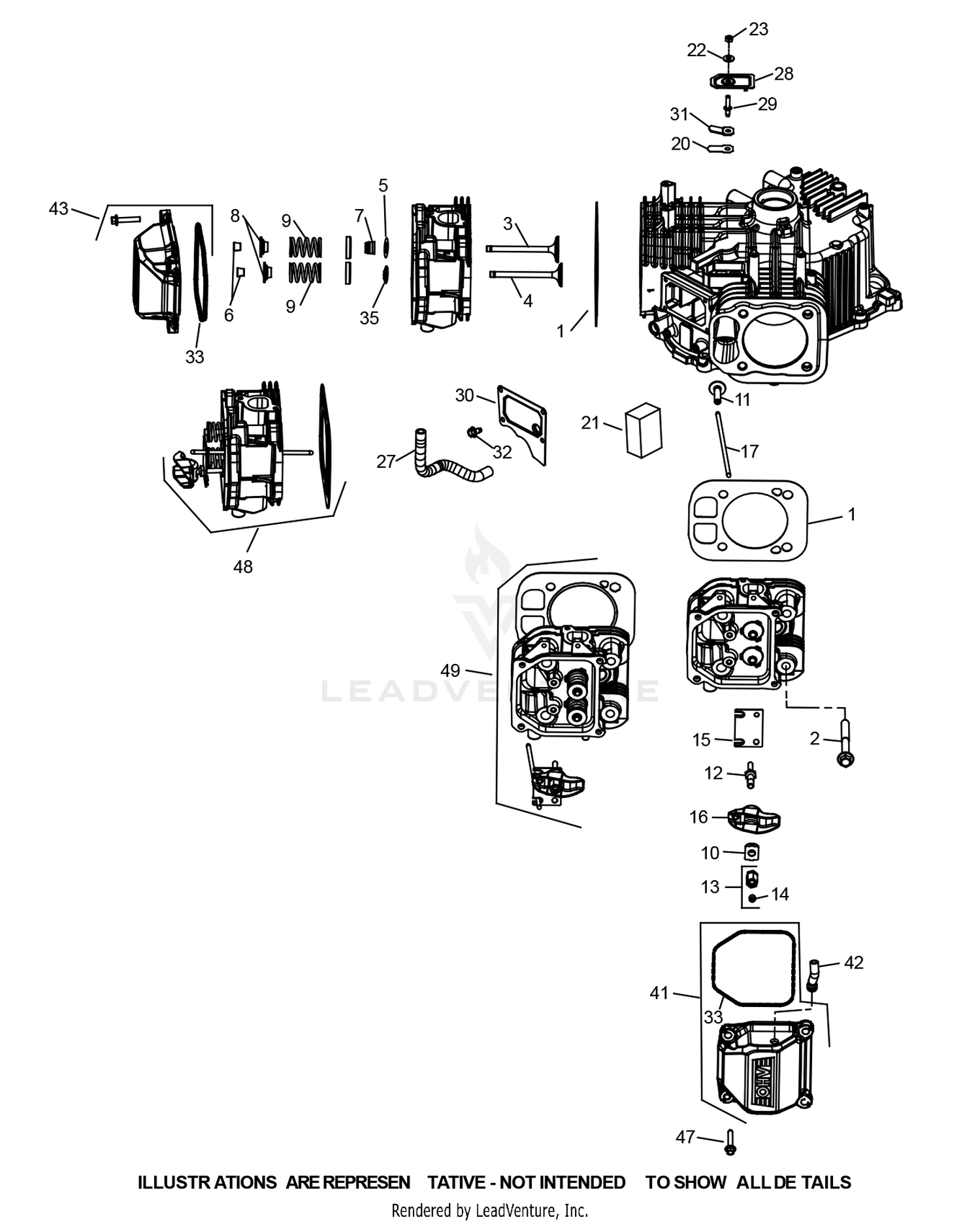 KT724-3011 CylinderHead & Breather
