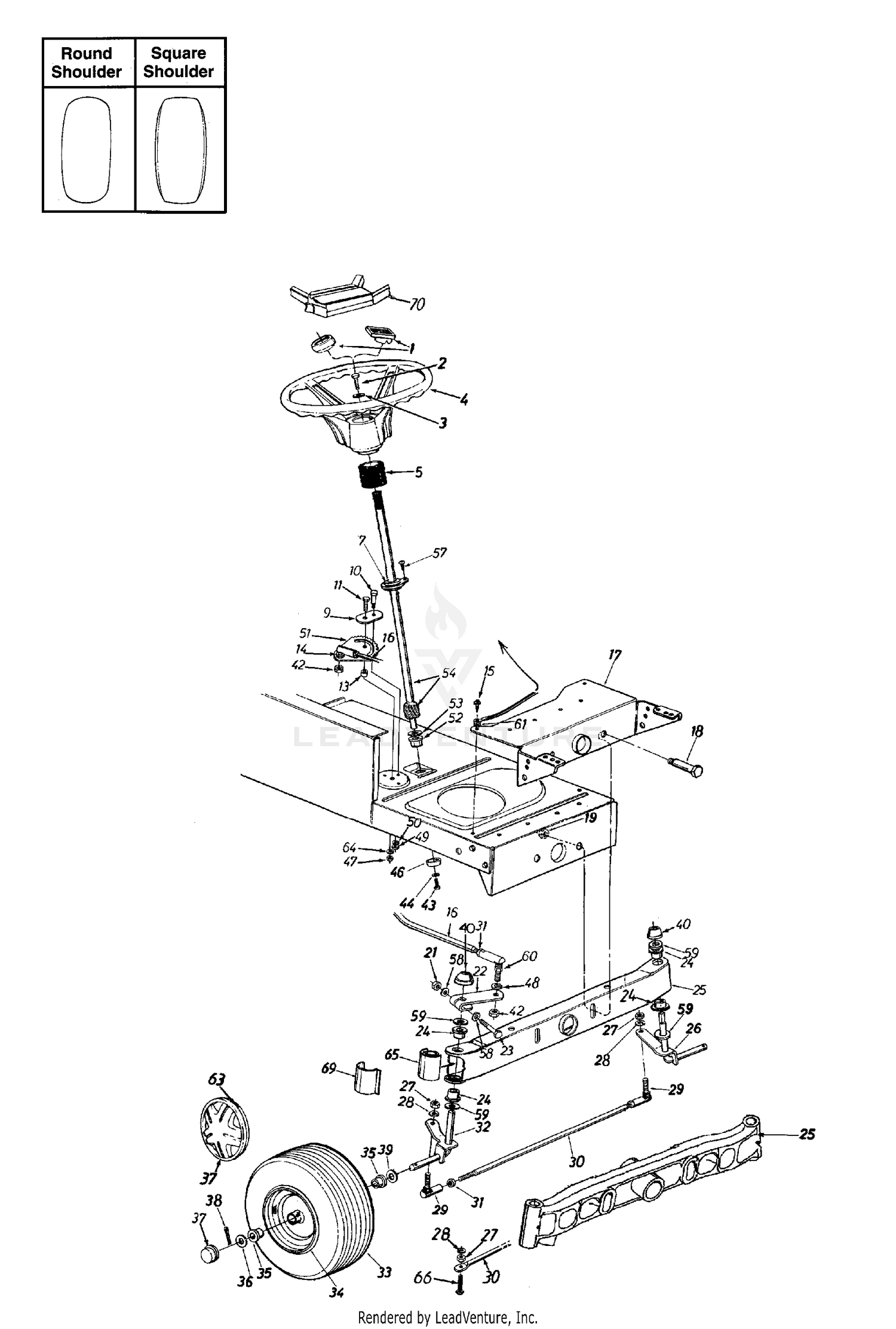 Mtd riding 2025 mower steering parts