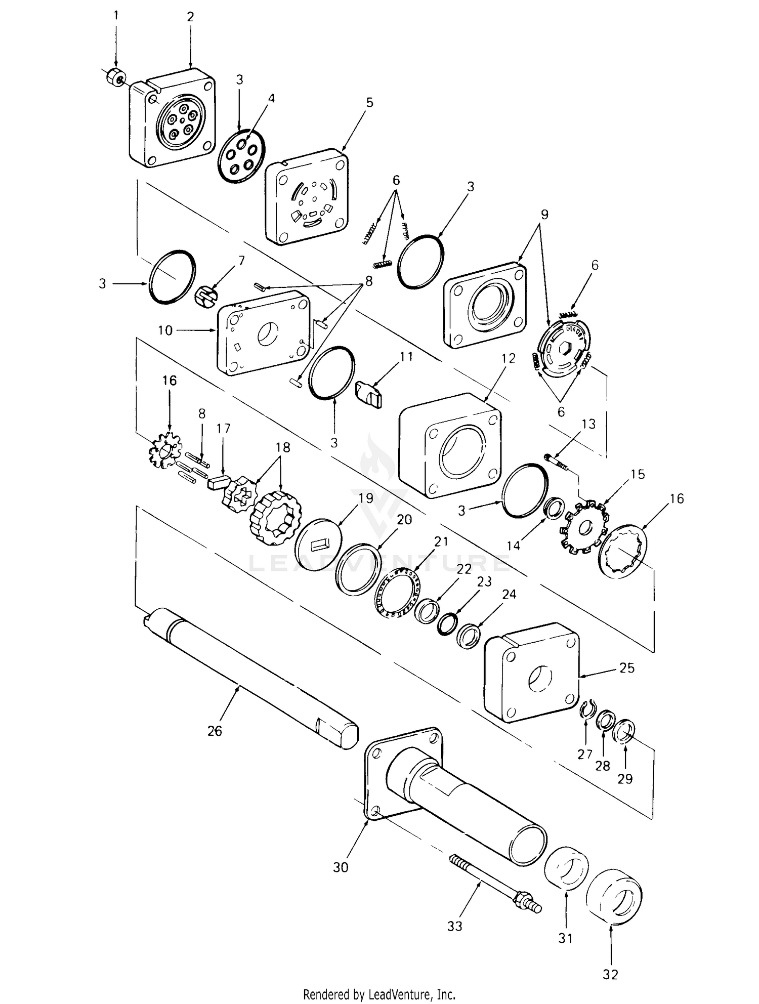 Power Steering Box Assembly