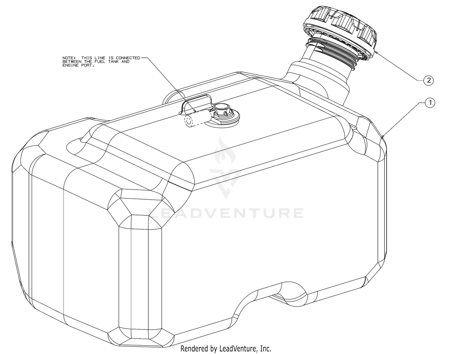 Cub Cadet XT1 LT46 KH 13APA9CT010 2021 Fuel Tank