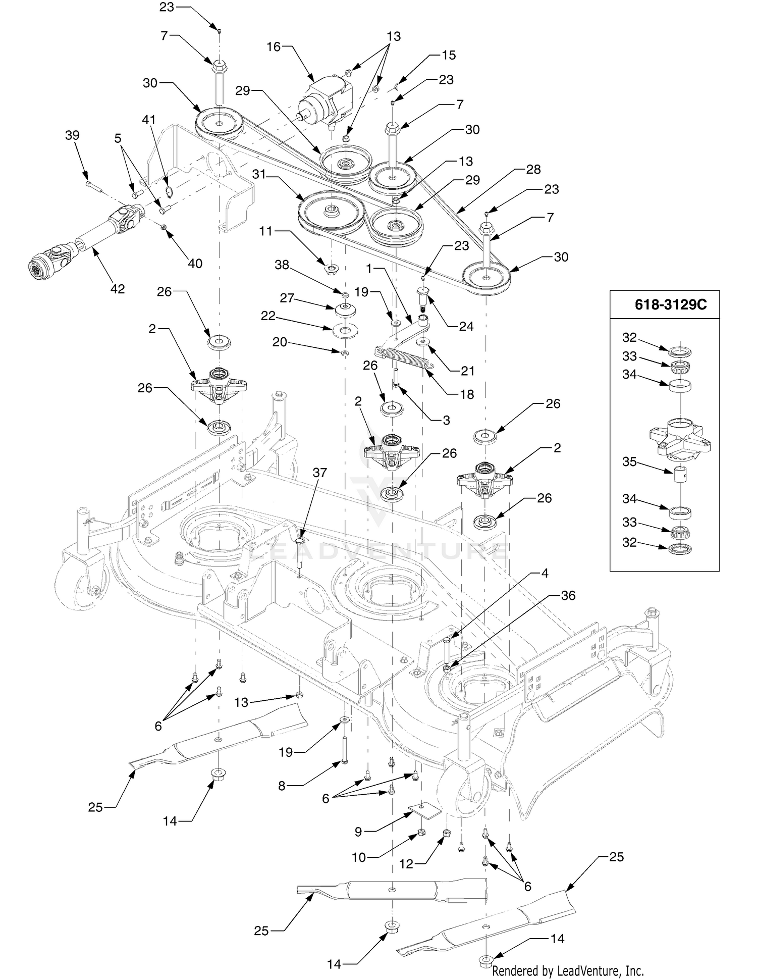 Cub cadet zero discount turn mower deck parts