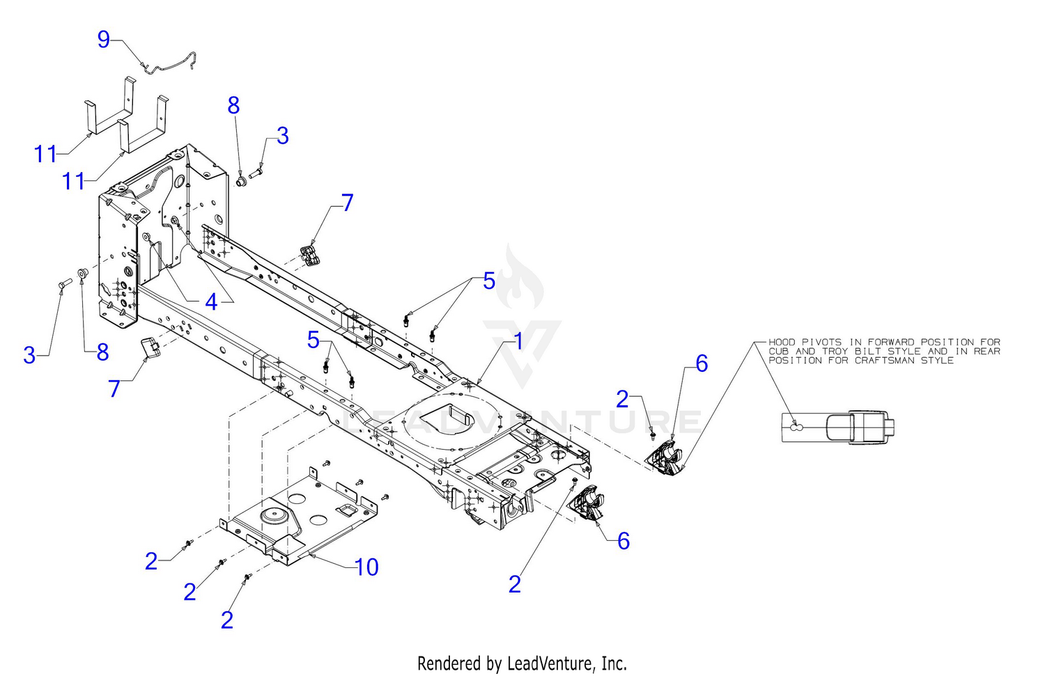 Cub Cadet XT1 LT46 Tractor 13APA1CT056 2018 Frame