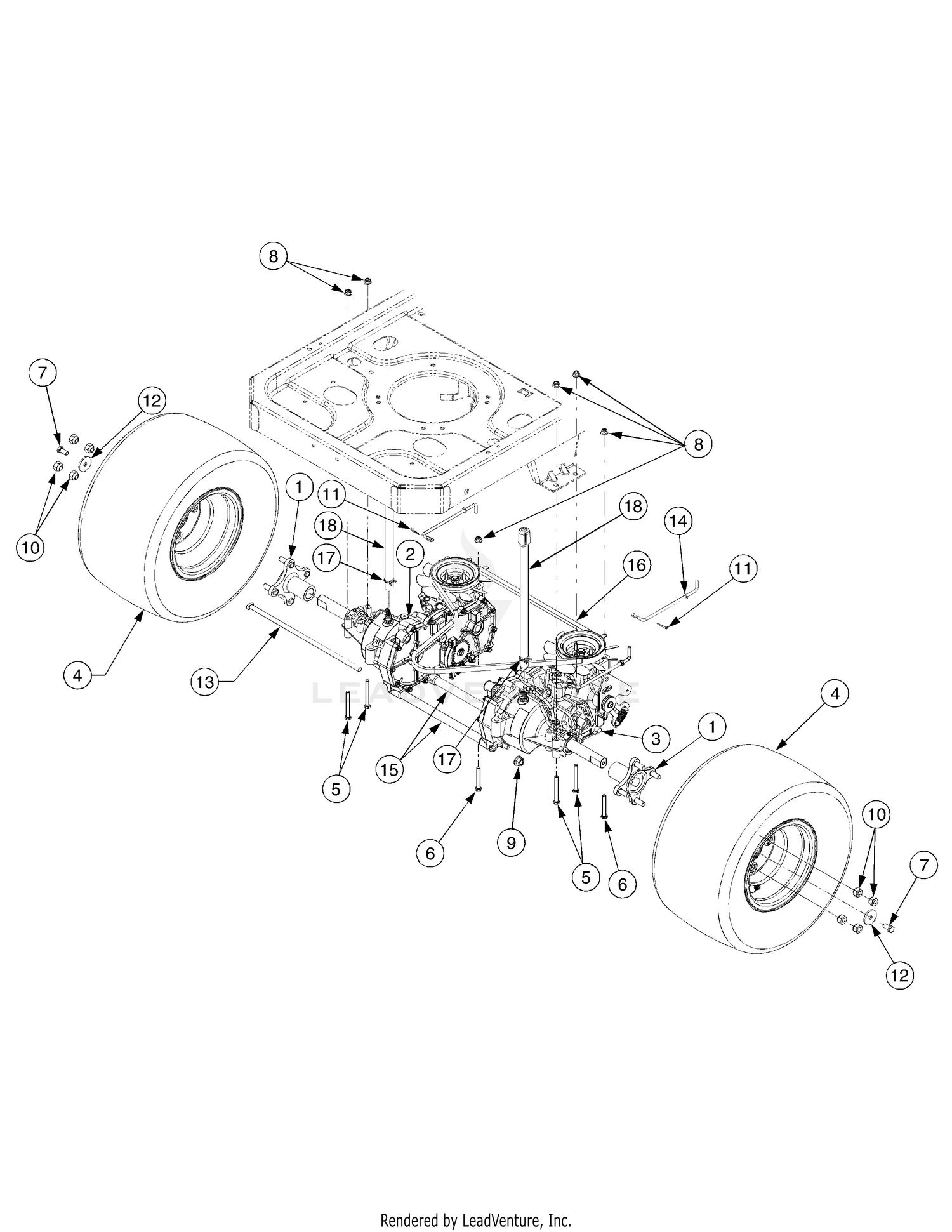 Troy Bilt 17AF2ACP766 MUSTANG RZT 50 2007 Hydro Transmission