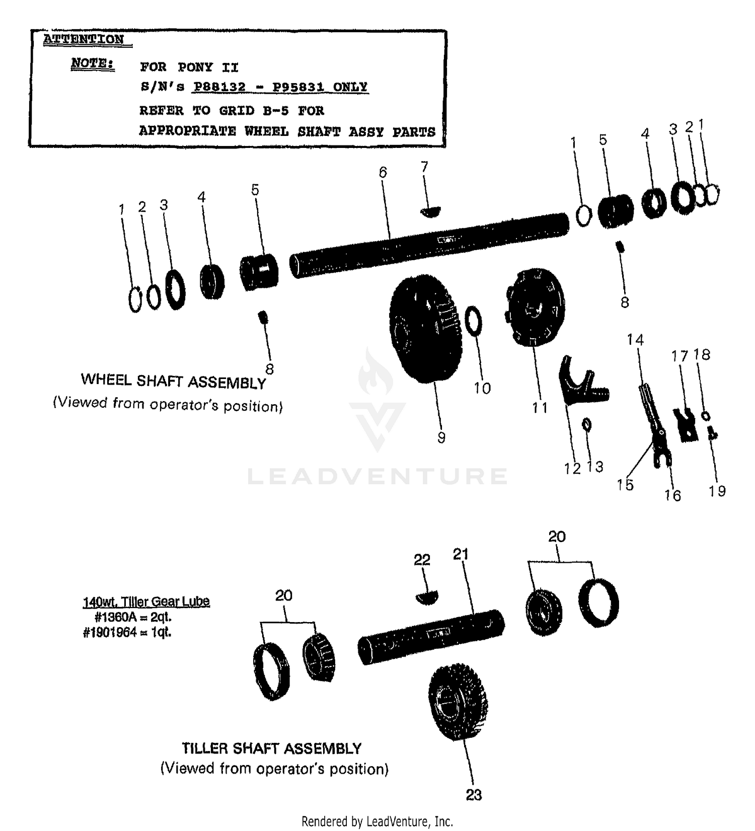 WHEEL & TILLER SHAFT ASSEMBLIES