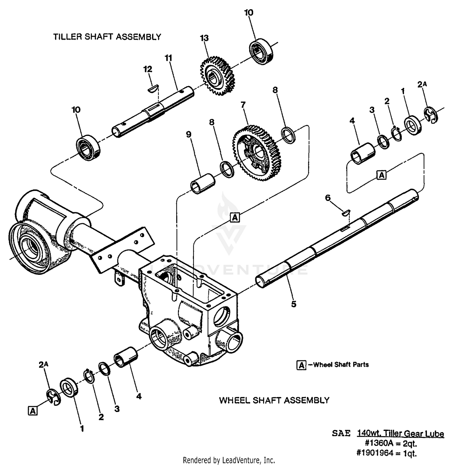 WHEEL & TILLER SHAFT ASSEMBLIES