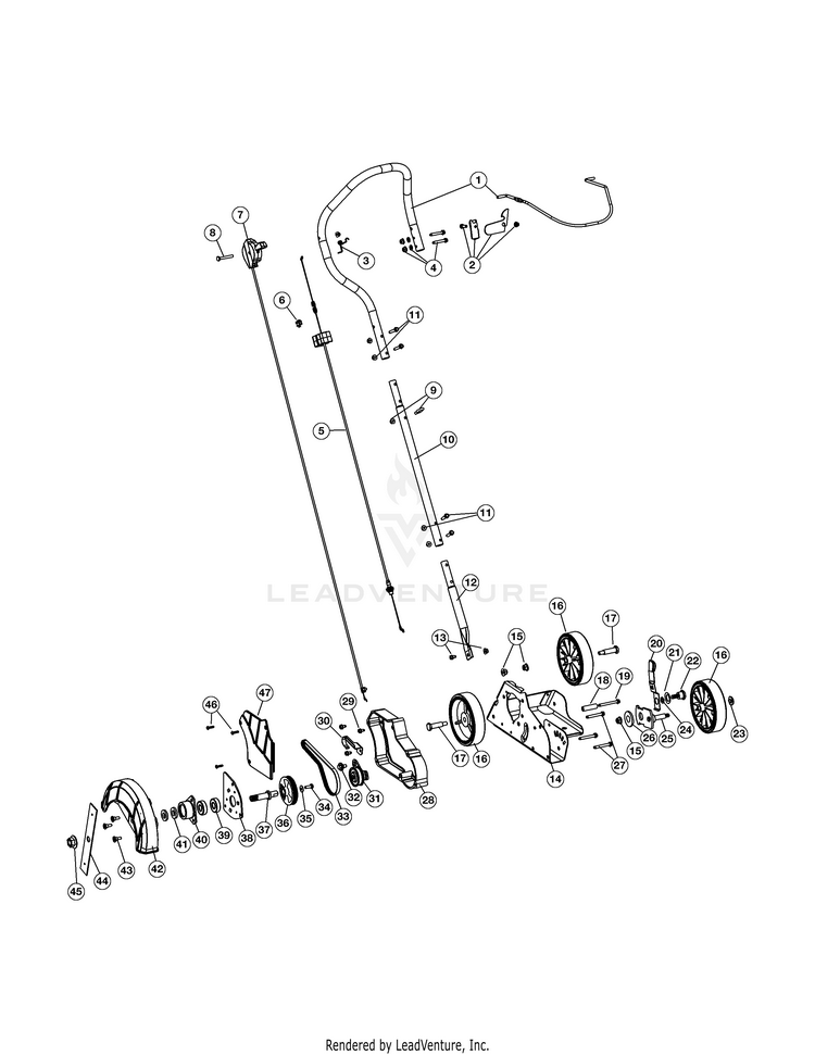 TroyBilt 25B515966 TBE515 (2008) Edger Partswarehouse