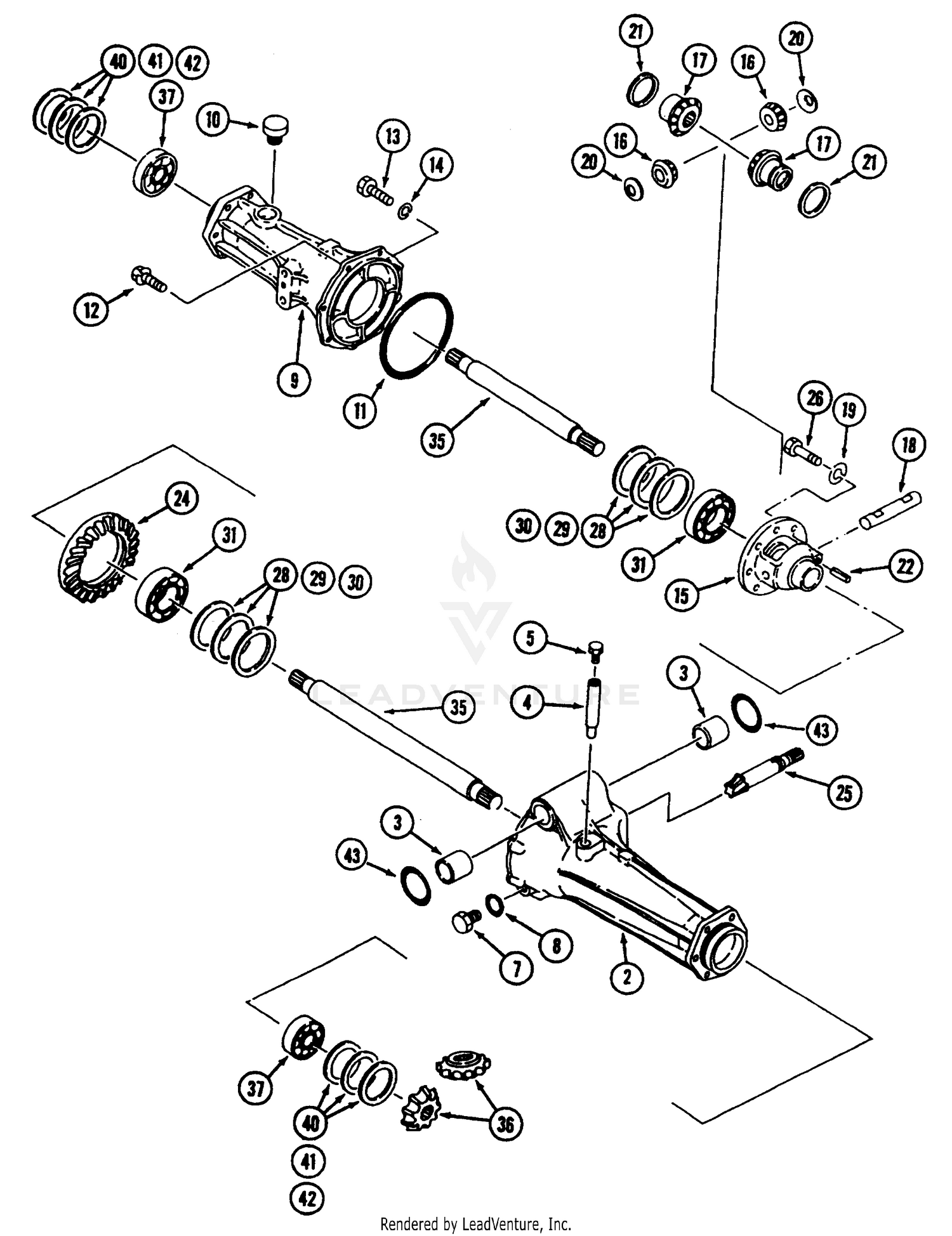 Cub Cadet 7300 Tractor 54A-437D100 Front Axle MFD (Part 1)