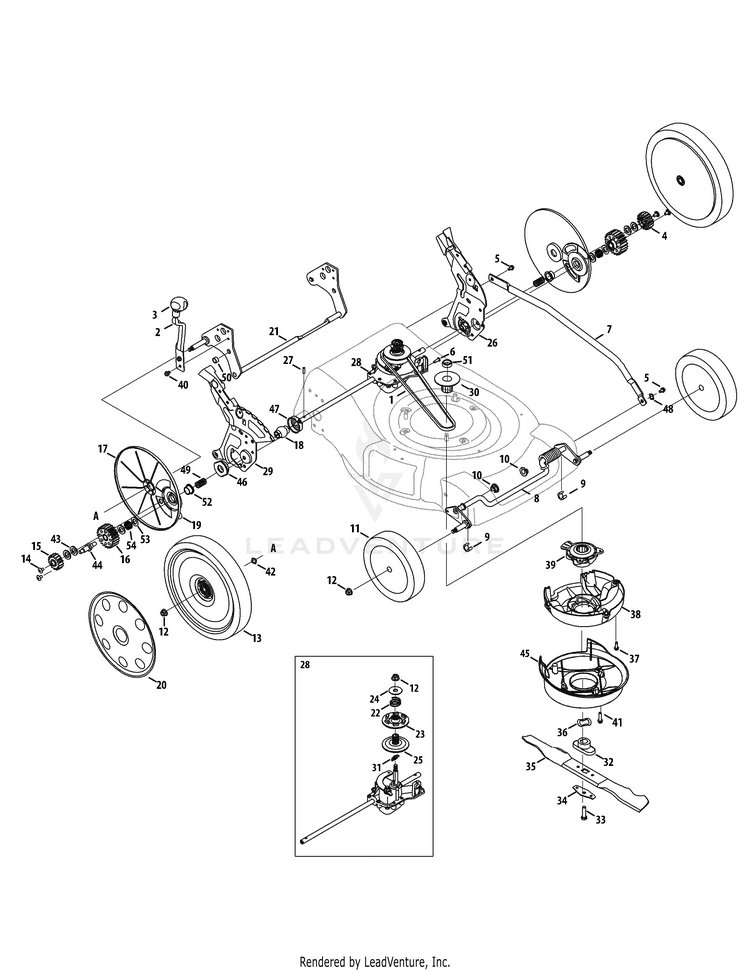 Troy Bilt 12AI869F011 2010 Self Propelled Mower Partswarehouse