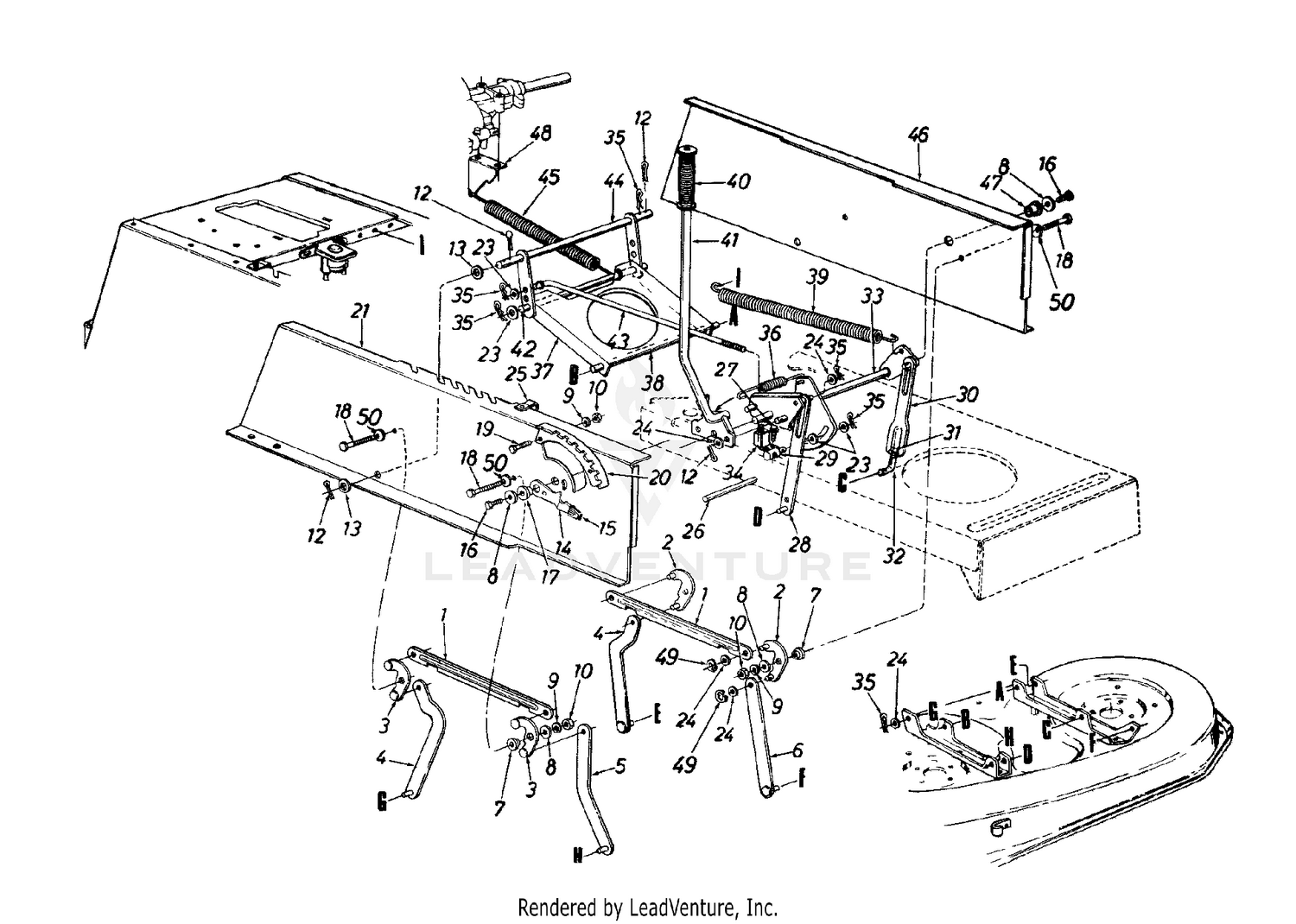 Deck Lift & Hanger Assembly