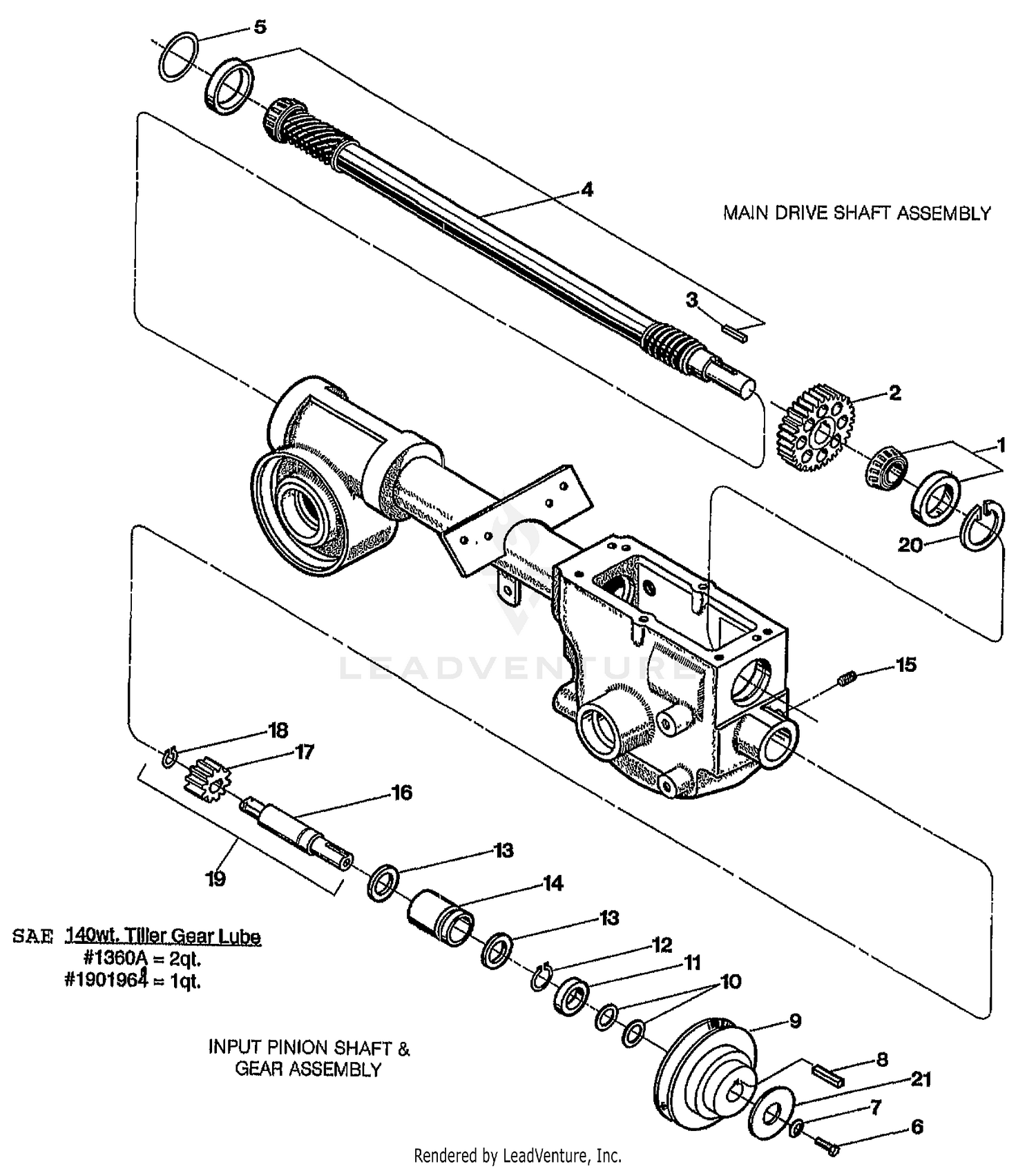 MAIN DRIVE SHAFT & GEAR ASSEMBLIES