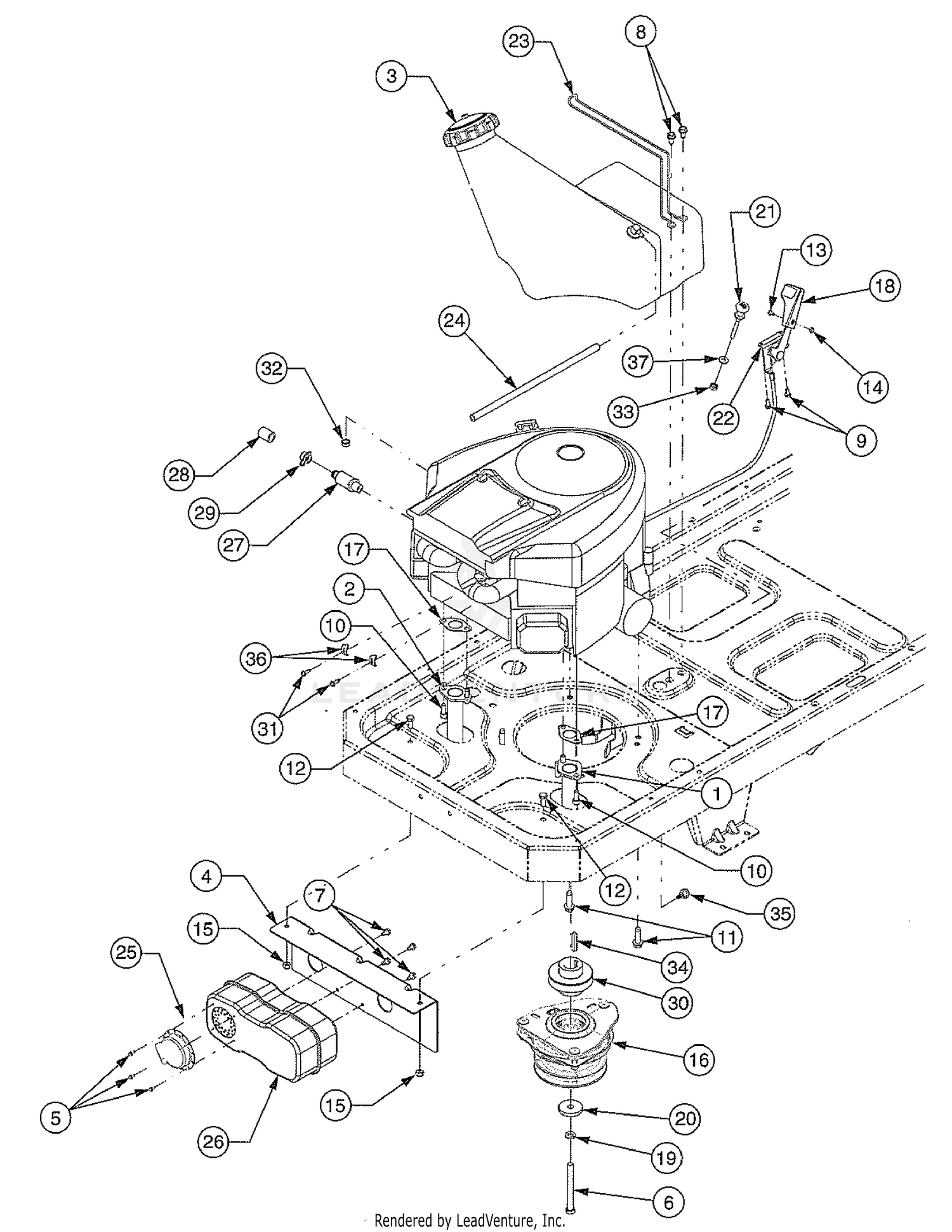 Cub Cadet Rzt50 B S Intek 17ba5a7p709 17ba5a7p710 17ba5a7p712 Engine Accessories