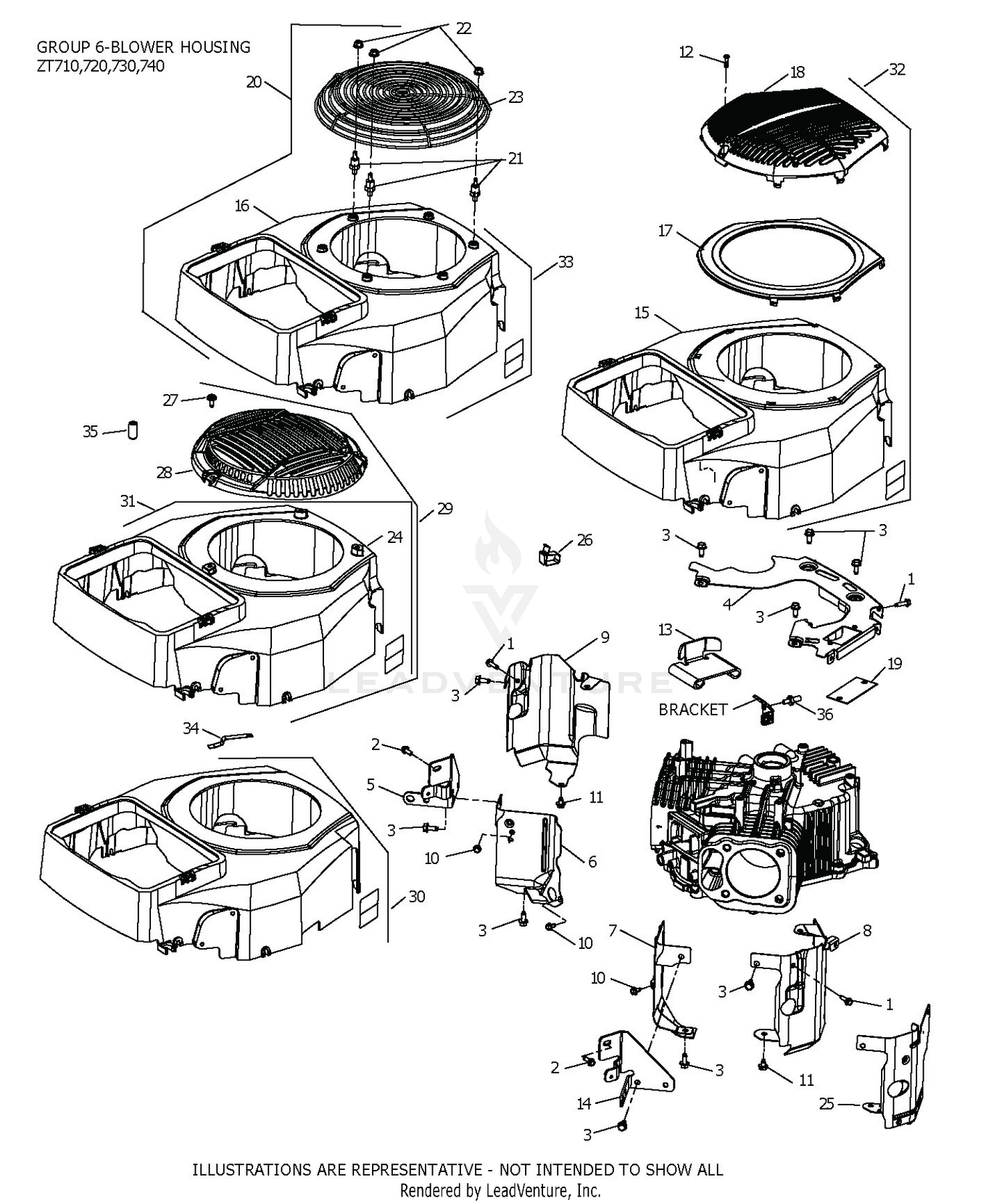 ZT740-3055 Blower Housing