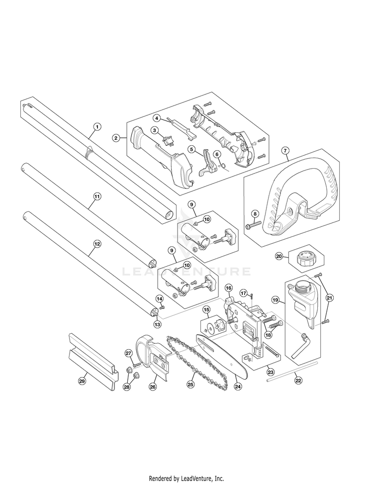 Carburetor Kit For Remington RM2599 Pole Saw / String Trimmer - Replaces 41ADPS1C983 & 41BDPS1C983 13 thumbnail image