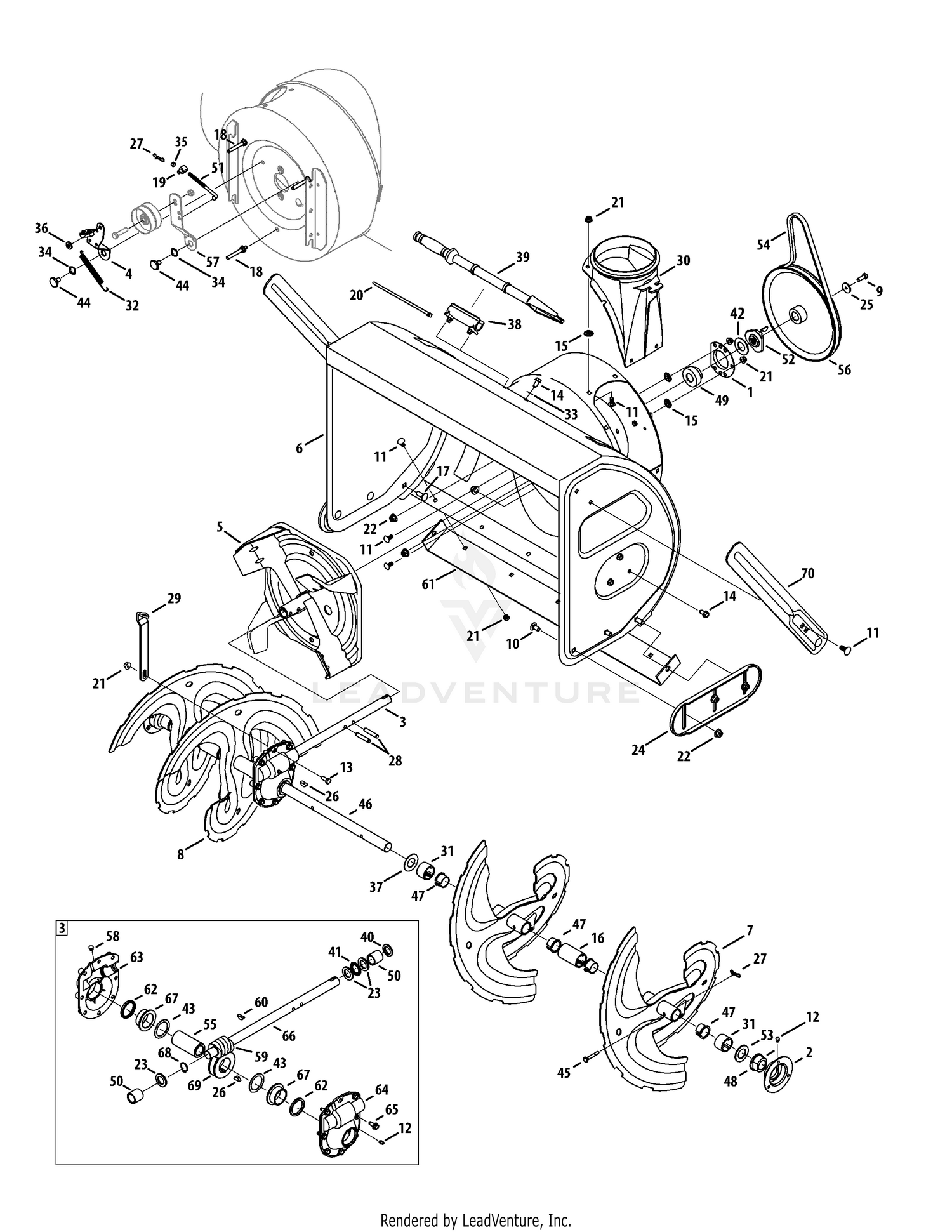 Augers, Housing & Gearbox