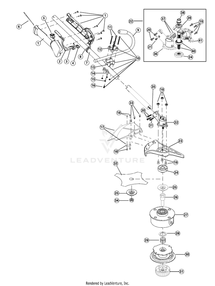 Bolens BL250 41AD250G163 41AD250G163 BL250 Gas String Trimmers PartsWarehouse