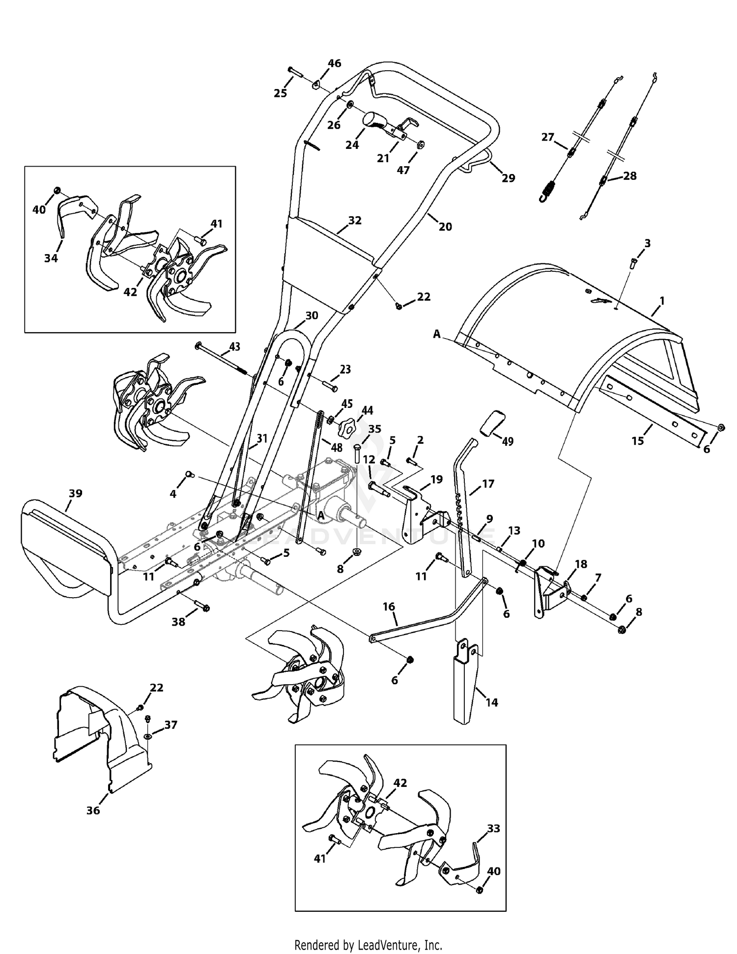 Handle, Shields, and Tines 21D-6XX