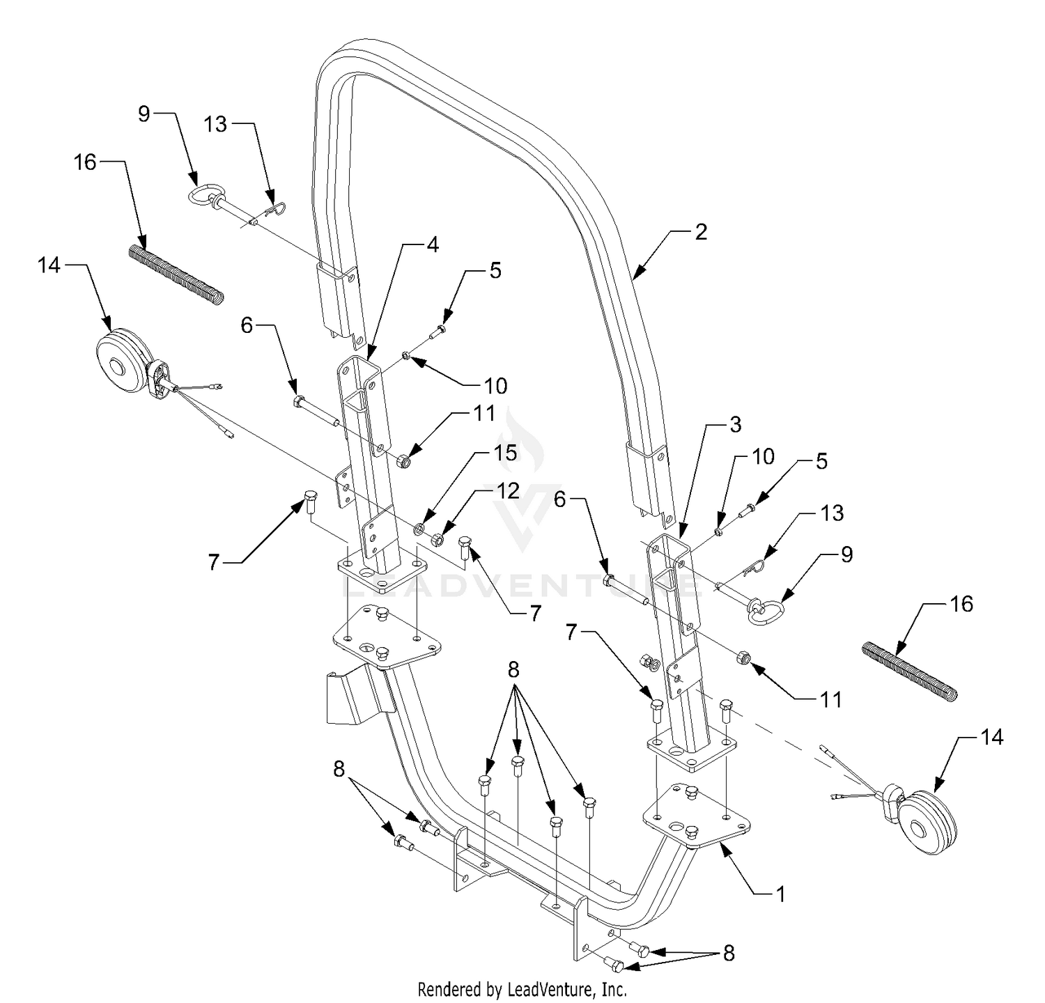 Foldable ROPS