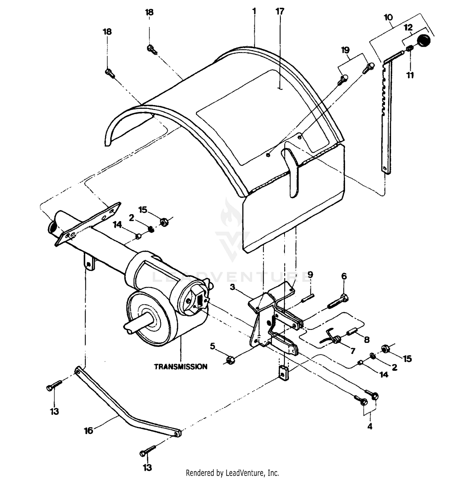 Hood, Bracket And Depth Regulator