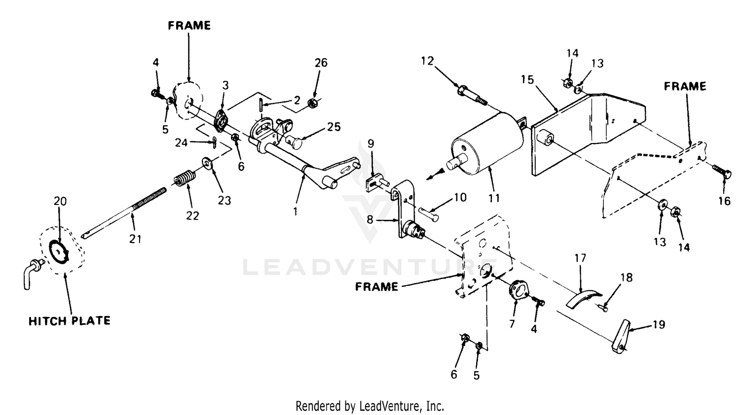 Implement Lift And Down Stop Rod