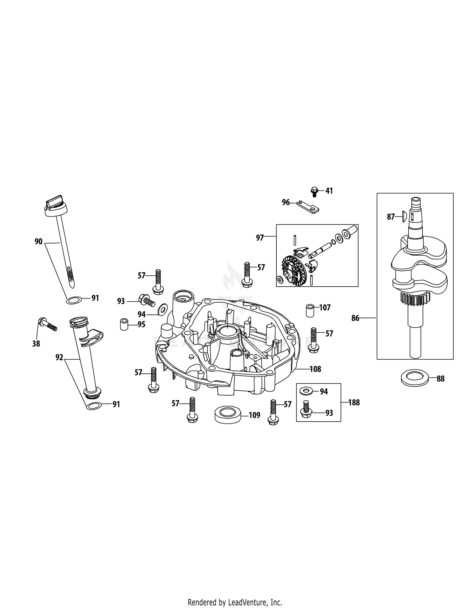 5P70M0C Crankshaft & Crankcase Cover