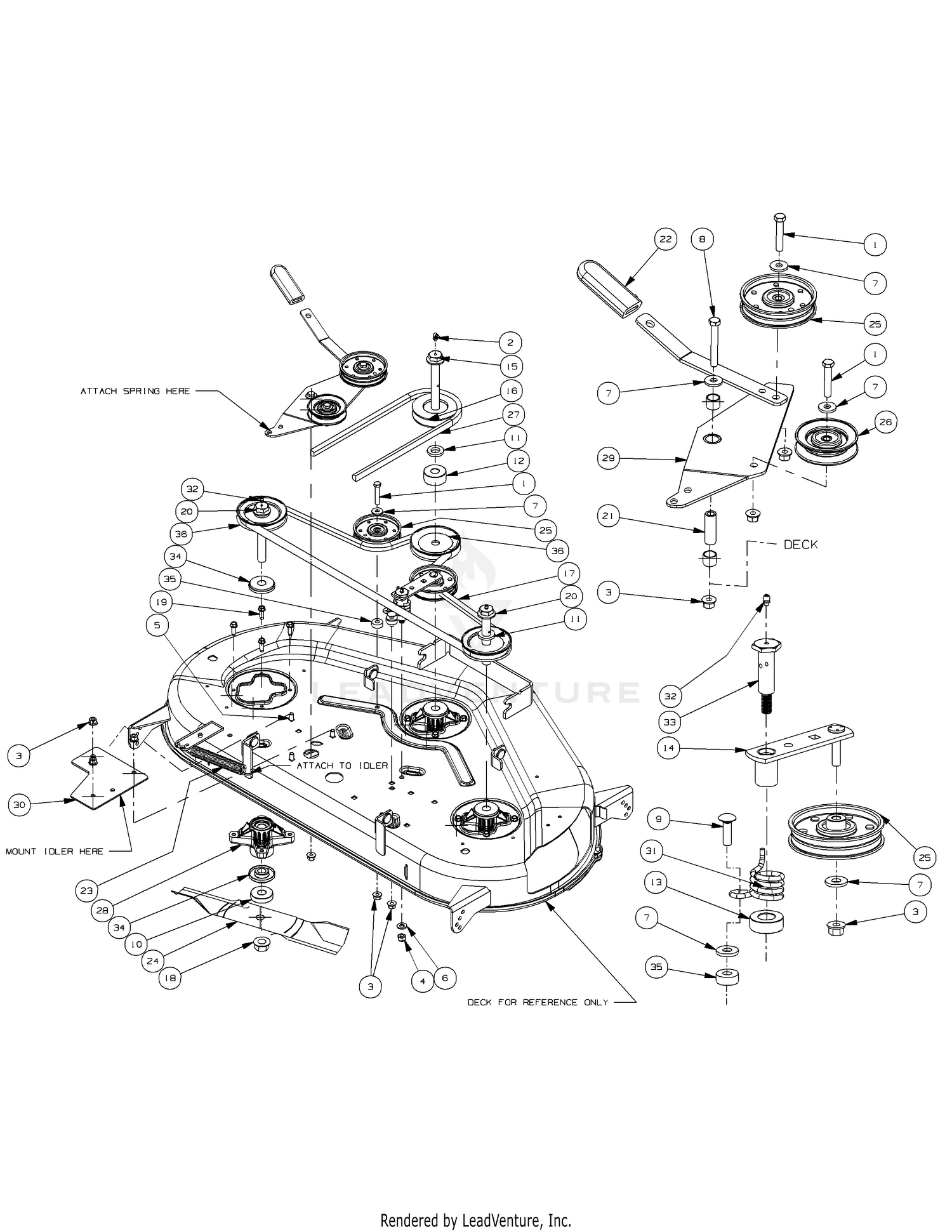 Cub Cadet Z Force 44 Kohler 17AF3AGL 17AF3AGL010 Deck Assembly 44