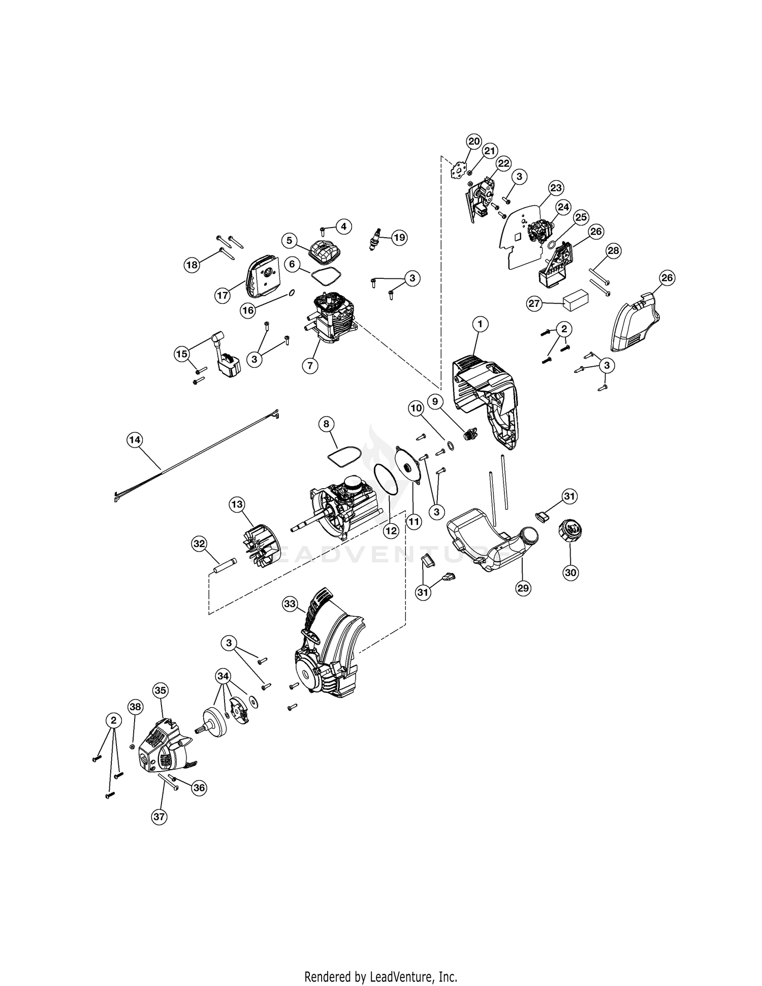 Troy-Bilt TB590EC 41BDT59C966 41BDT59C966 TB590EC Engine Assembly