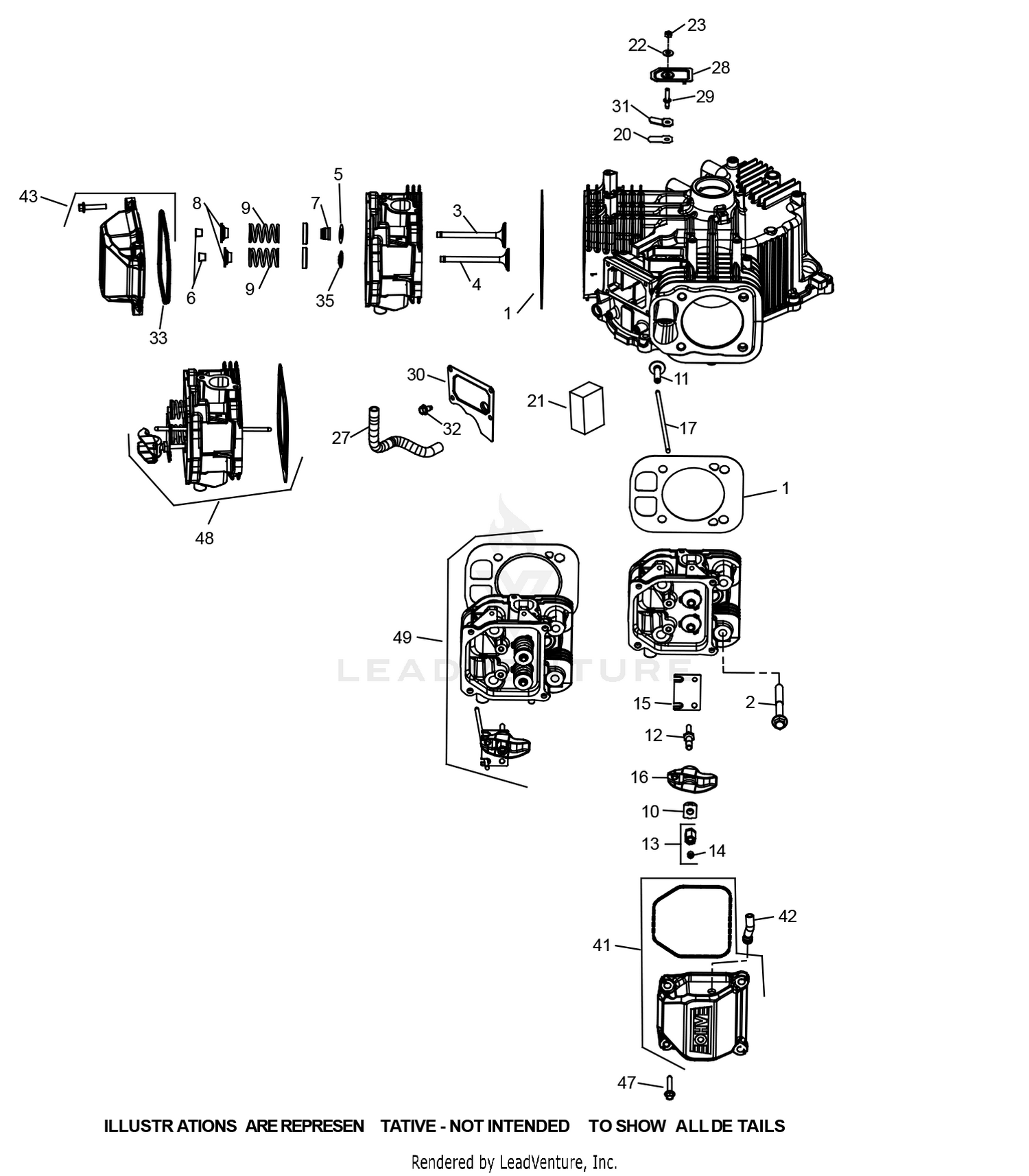KT726-3002 CylinderHead & Breather