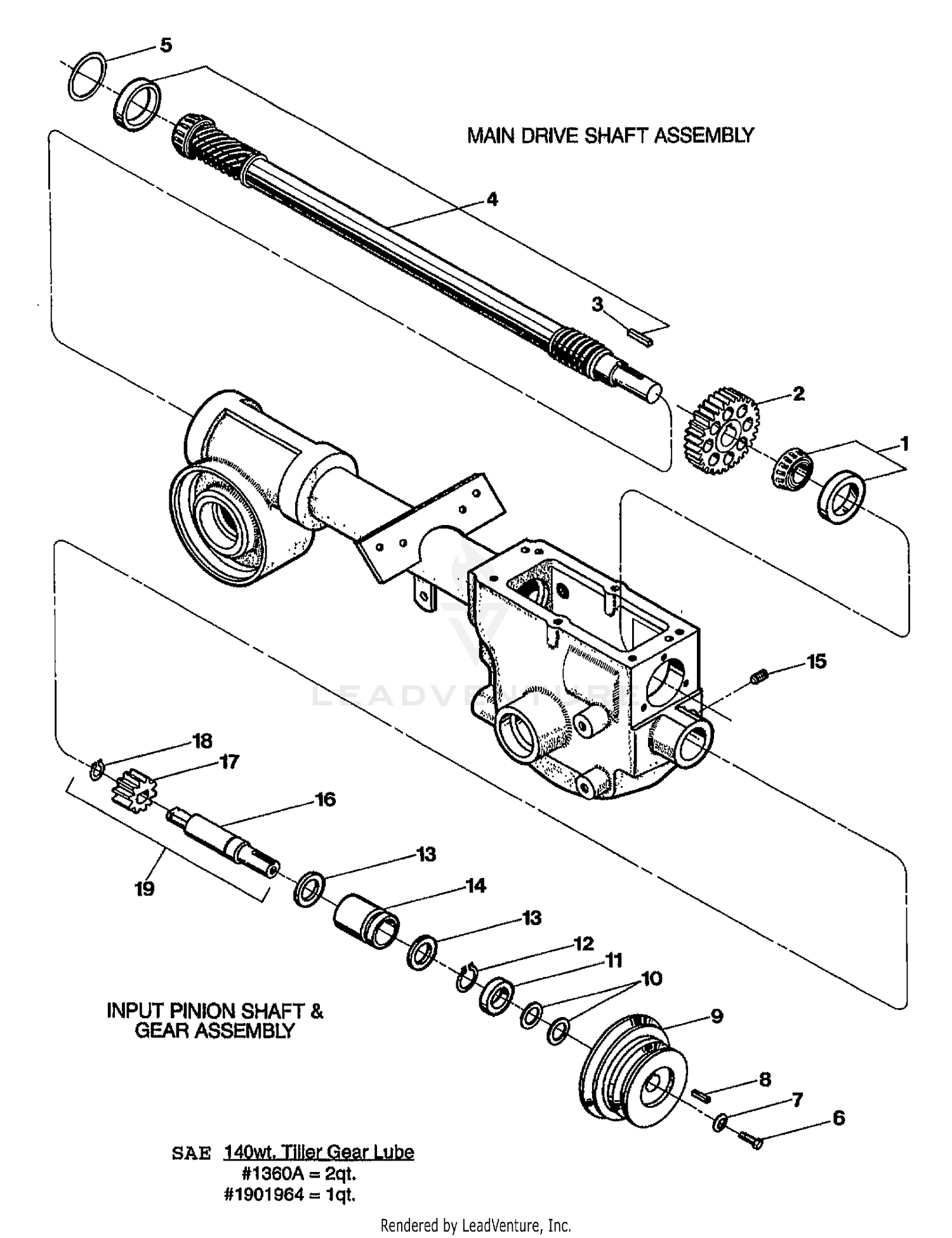 MAIN DRIVE SHAFT & GEAR ASSEMBLY