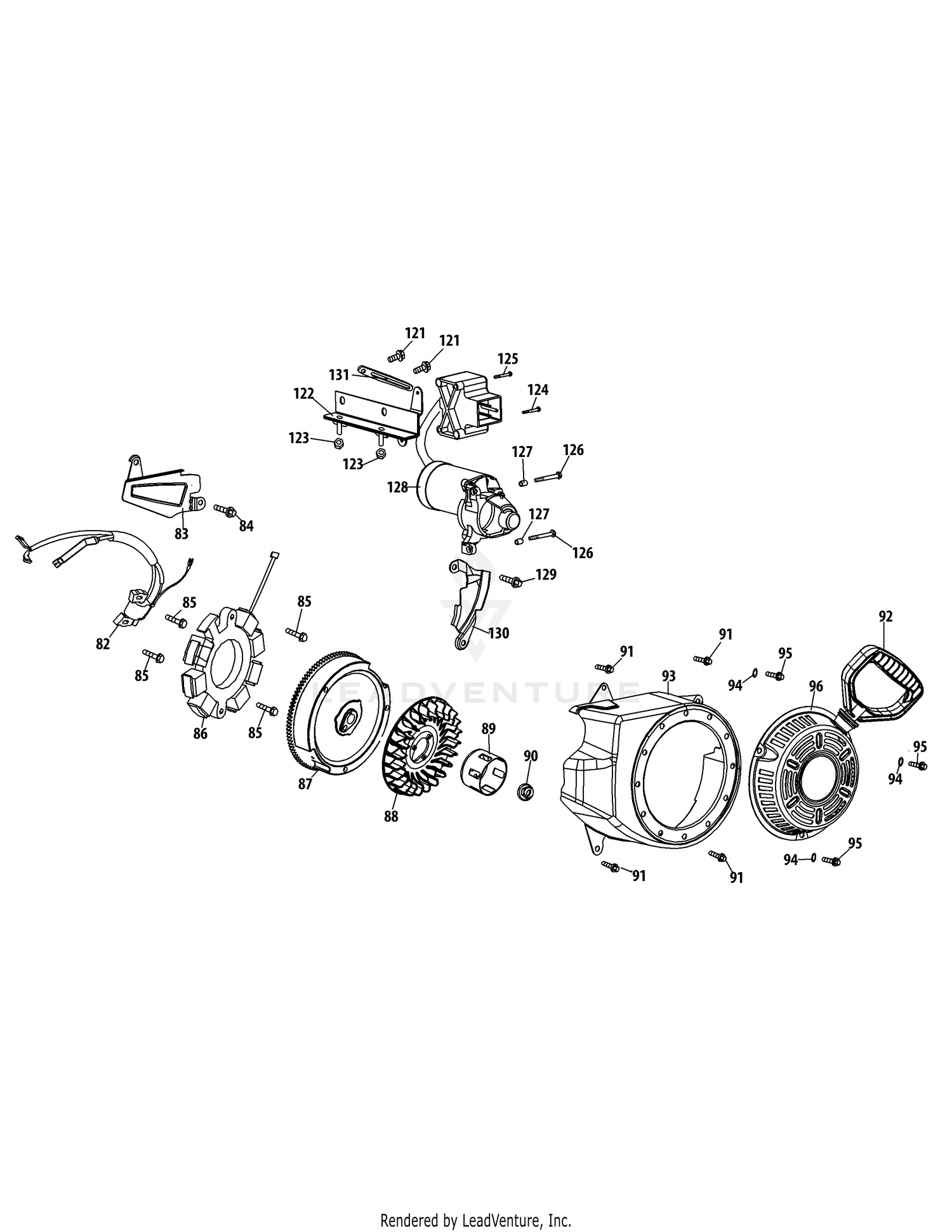 370-SUB-11 Starter Assembly & Blower Housing