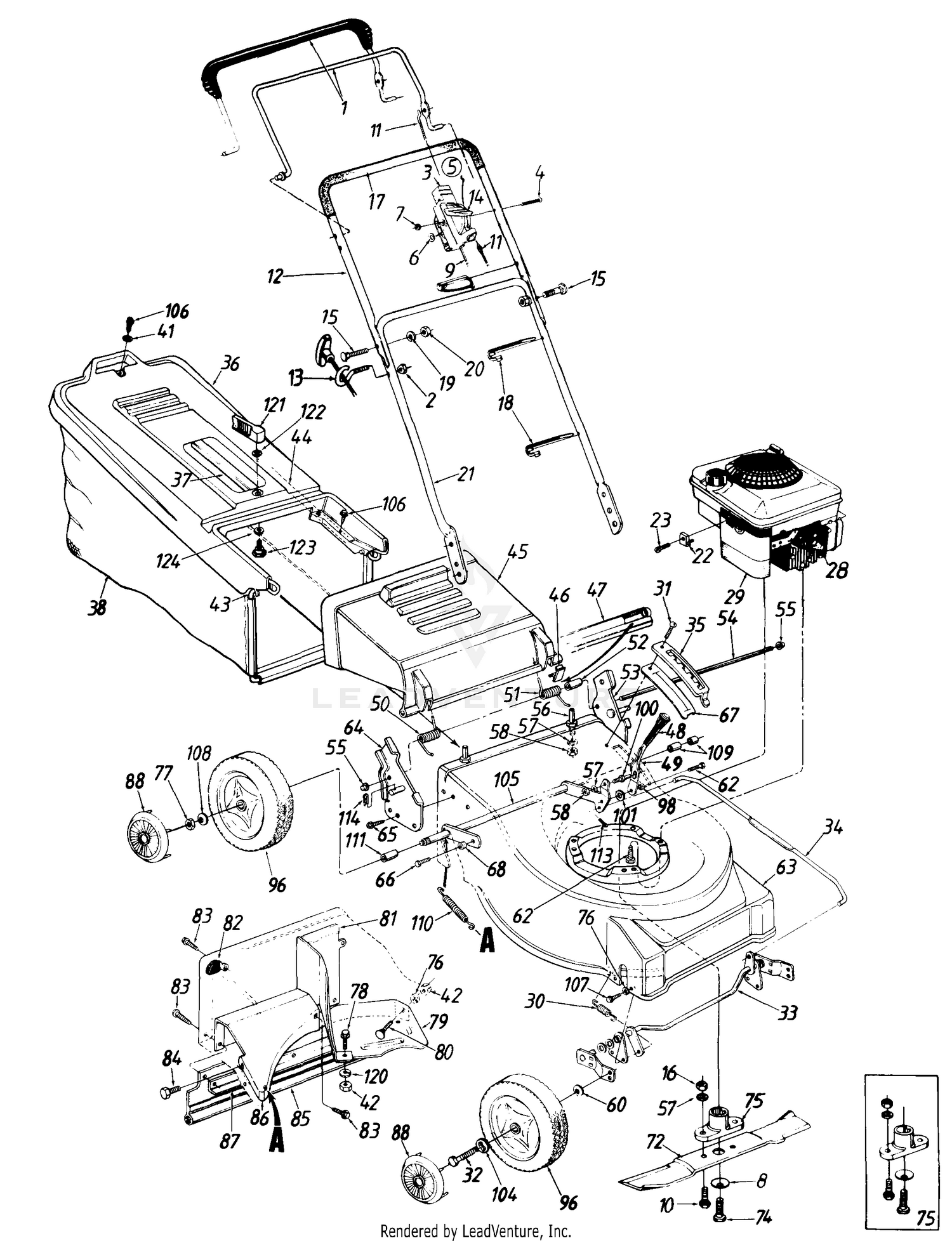 Engine And Handle Assembly