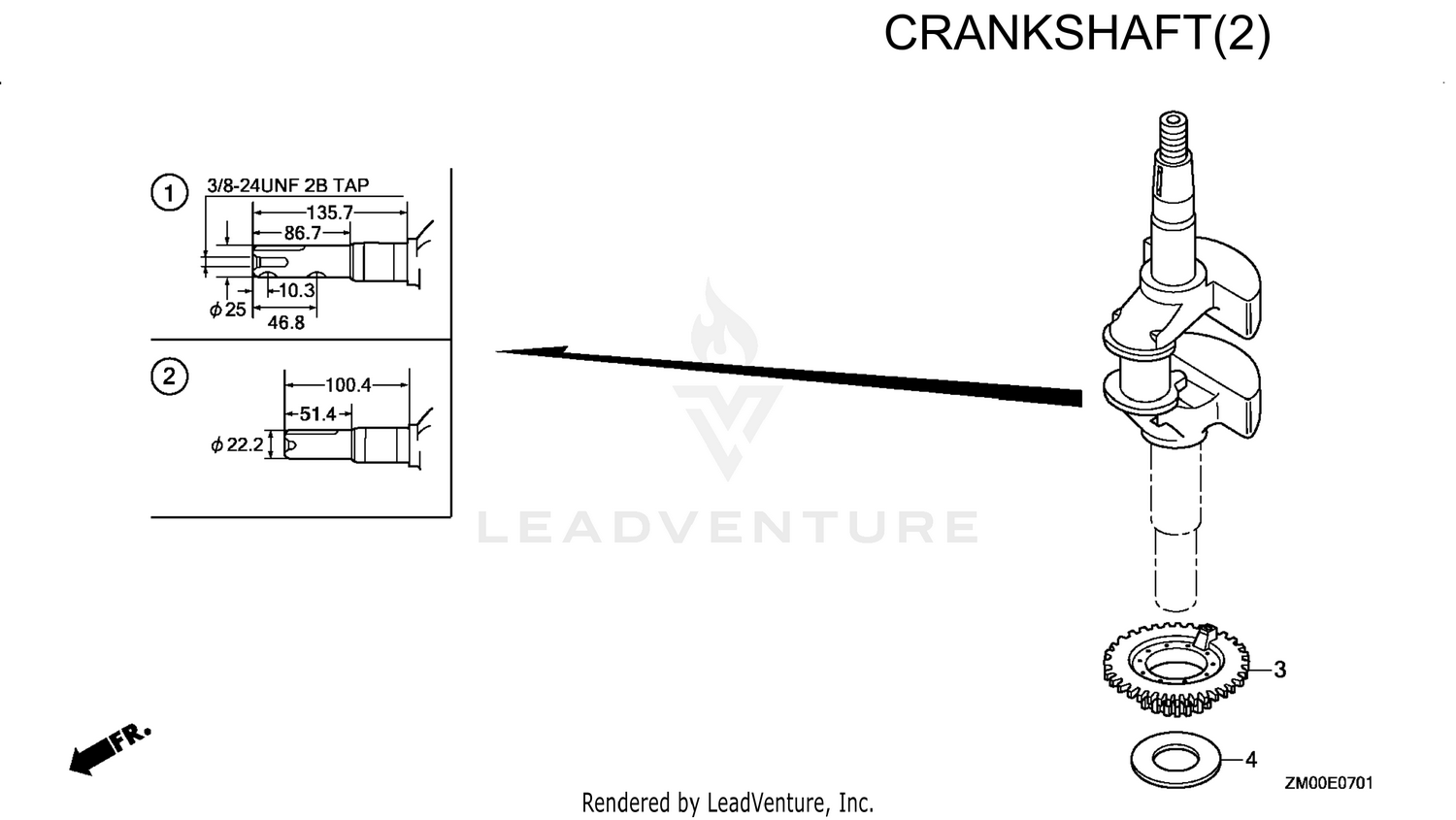 GCV160LA0-N5B CRANKSHAFT
