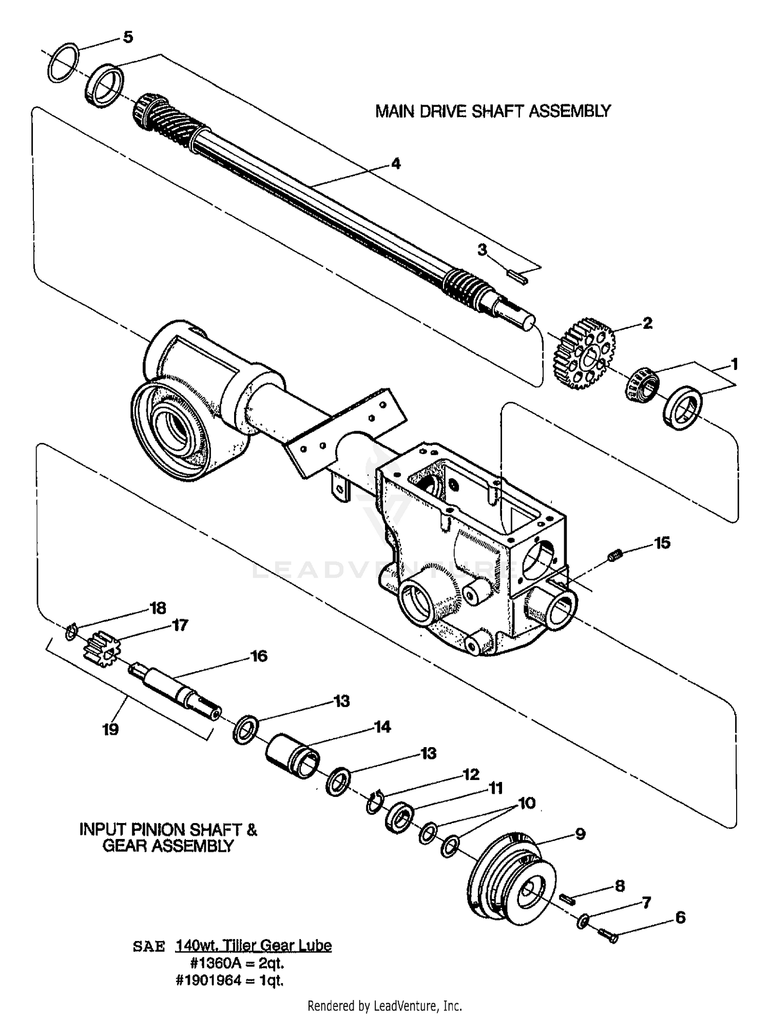 MAIN DRIVE SHAFT & GEAR ASSEMBLY