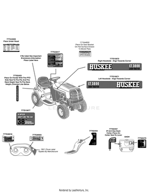 Huskee lt3800 best sale deck belt