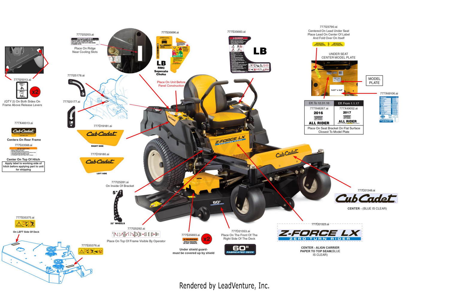 Cub cadet z force best sale lx 60