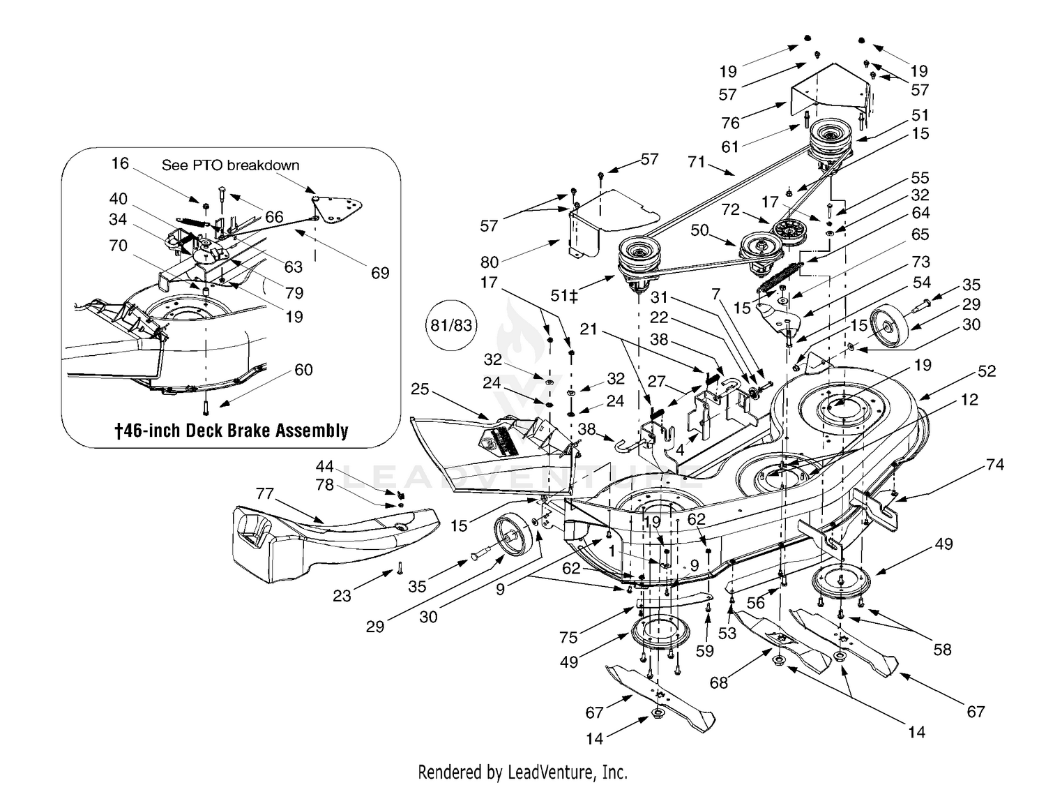 Deck Assembly H 46 Inch