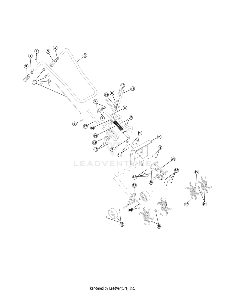 Bolens BL410 21B-121R765 21B-121R765 BL410 Tiller | Partswarehouse