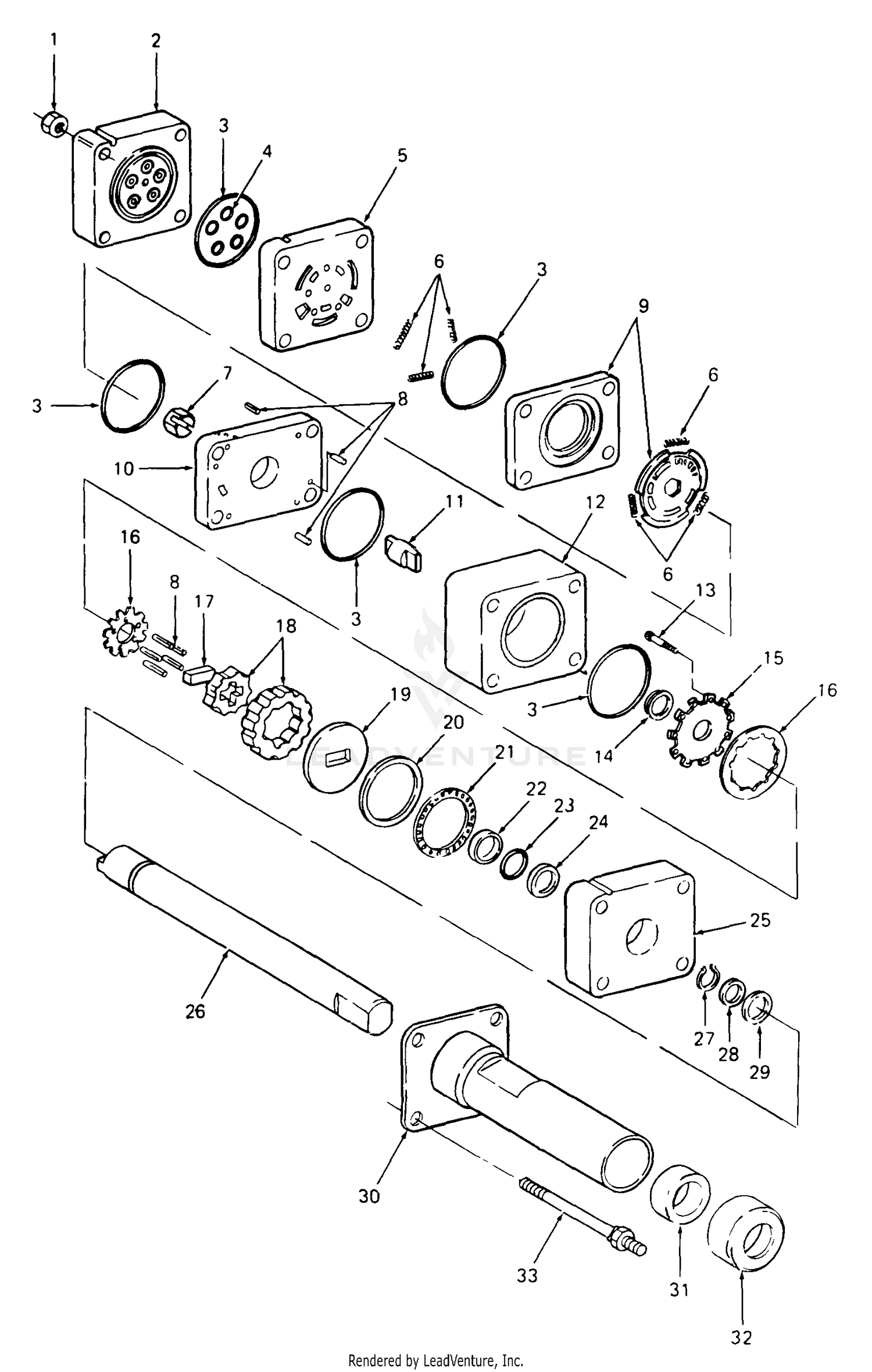 Power Steering Box Assembly