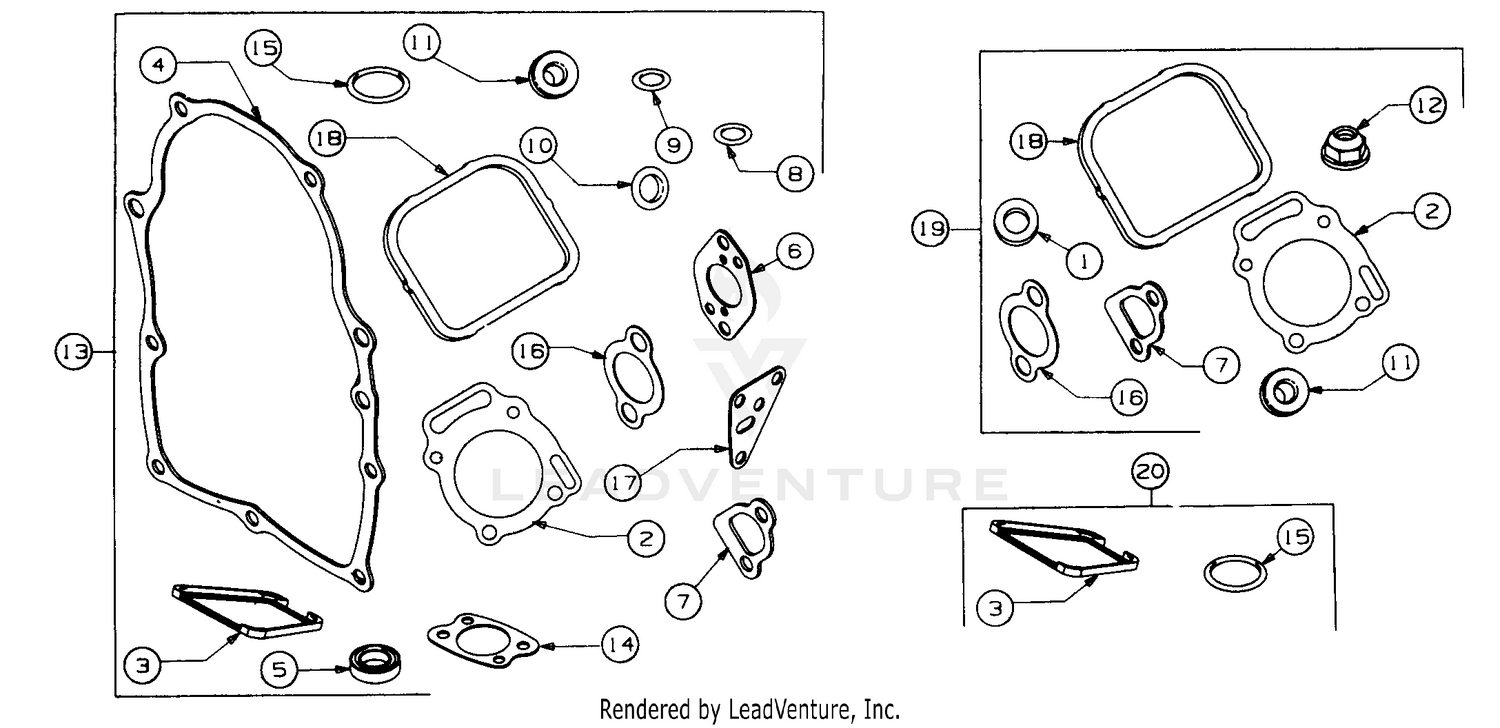 Gasket Set, Valve Overhaul Kit And Breather Gasket Set