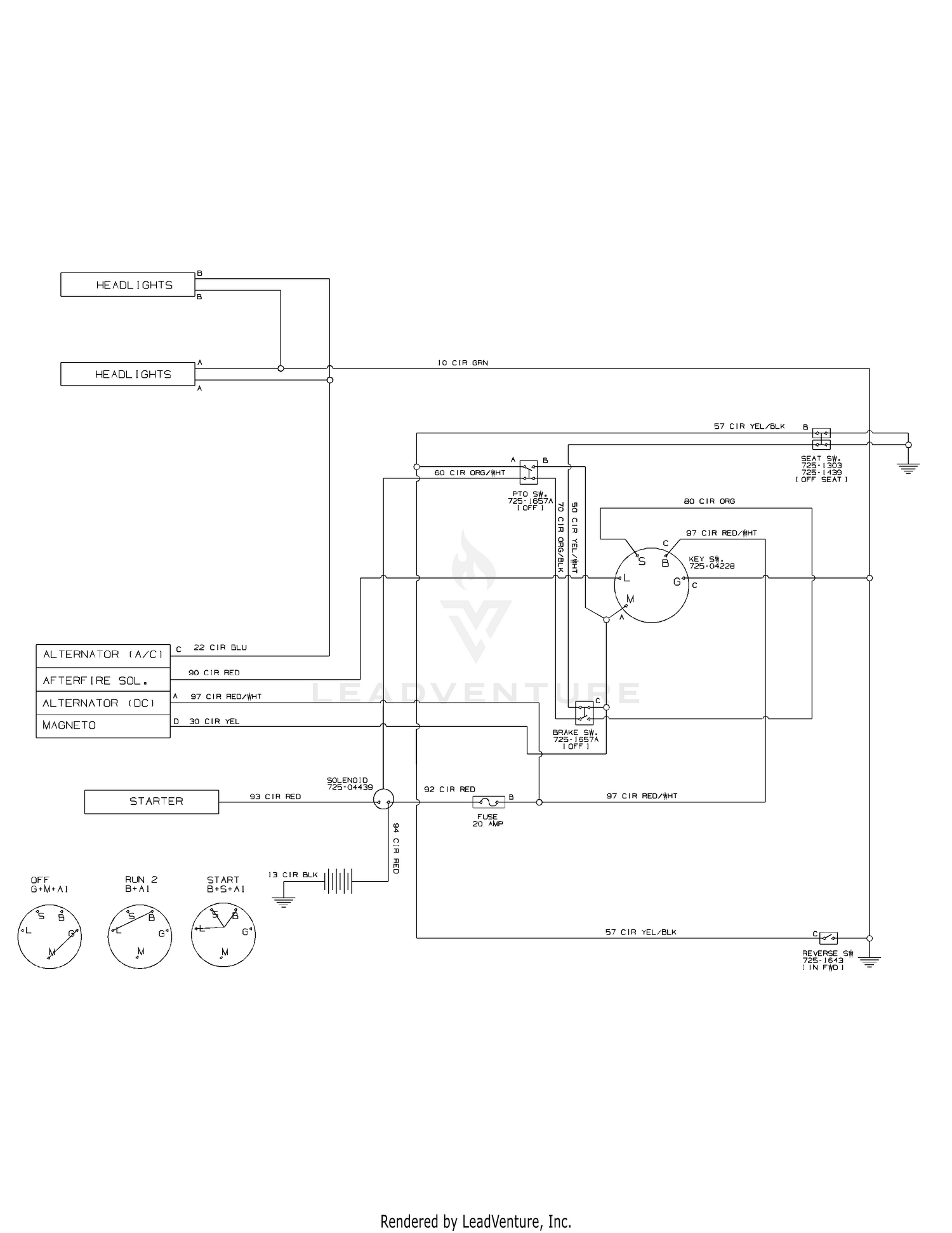 Lawn Tractor Wiring Schematic