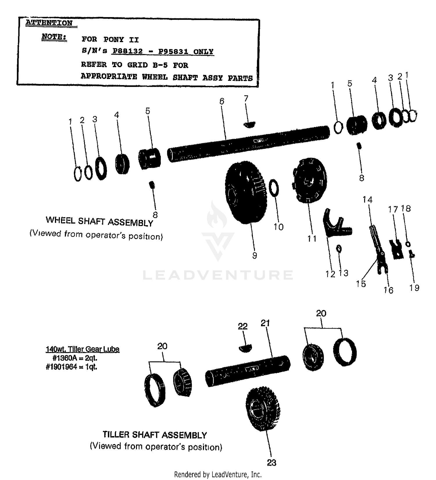 WHEEL & TILLER SHAFT ASSEMBLIES