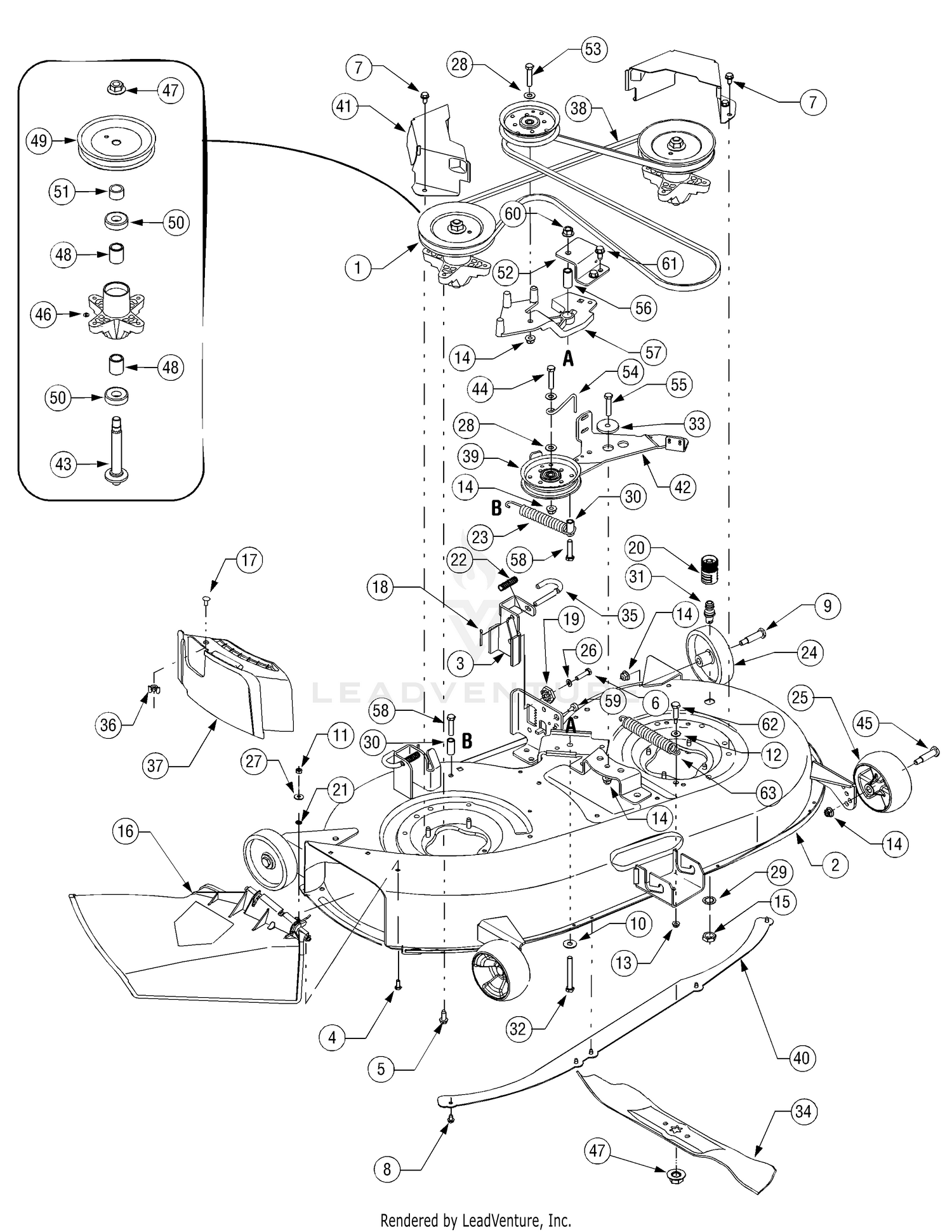 Cub cadet lt1042 drive belt clearance diagram