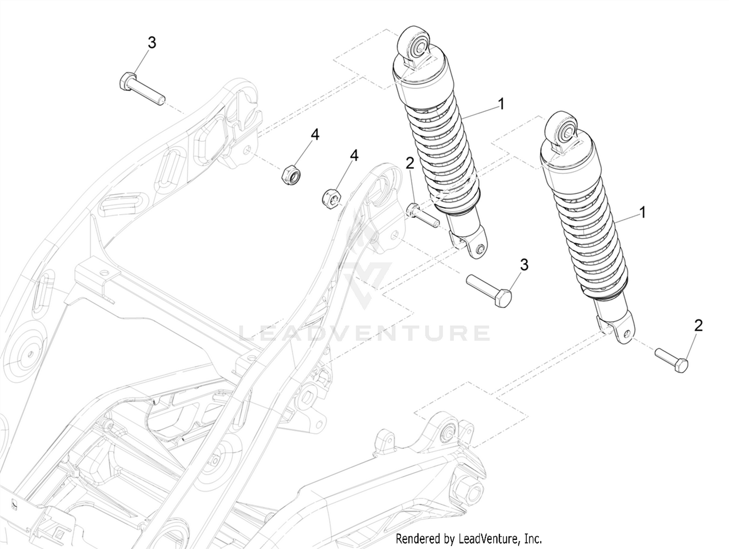 Rear suspension - Shock absorber/s